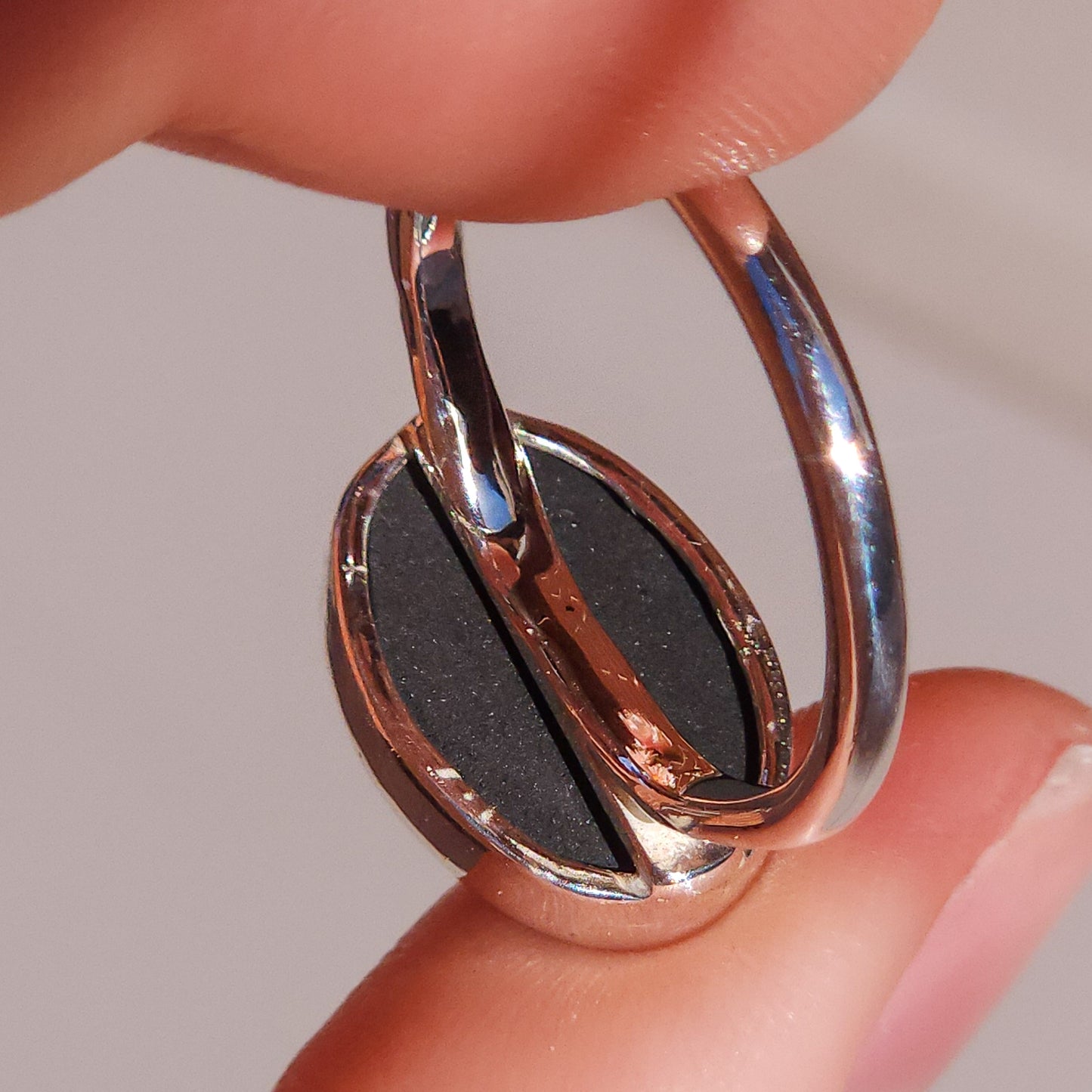 LIORA | Coober Pedy opal ring / Size 8 / Australian Crystal opal doublet / Minimalist ring / dainty jewelry