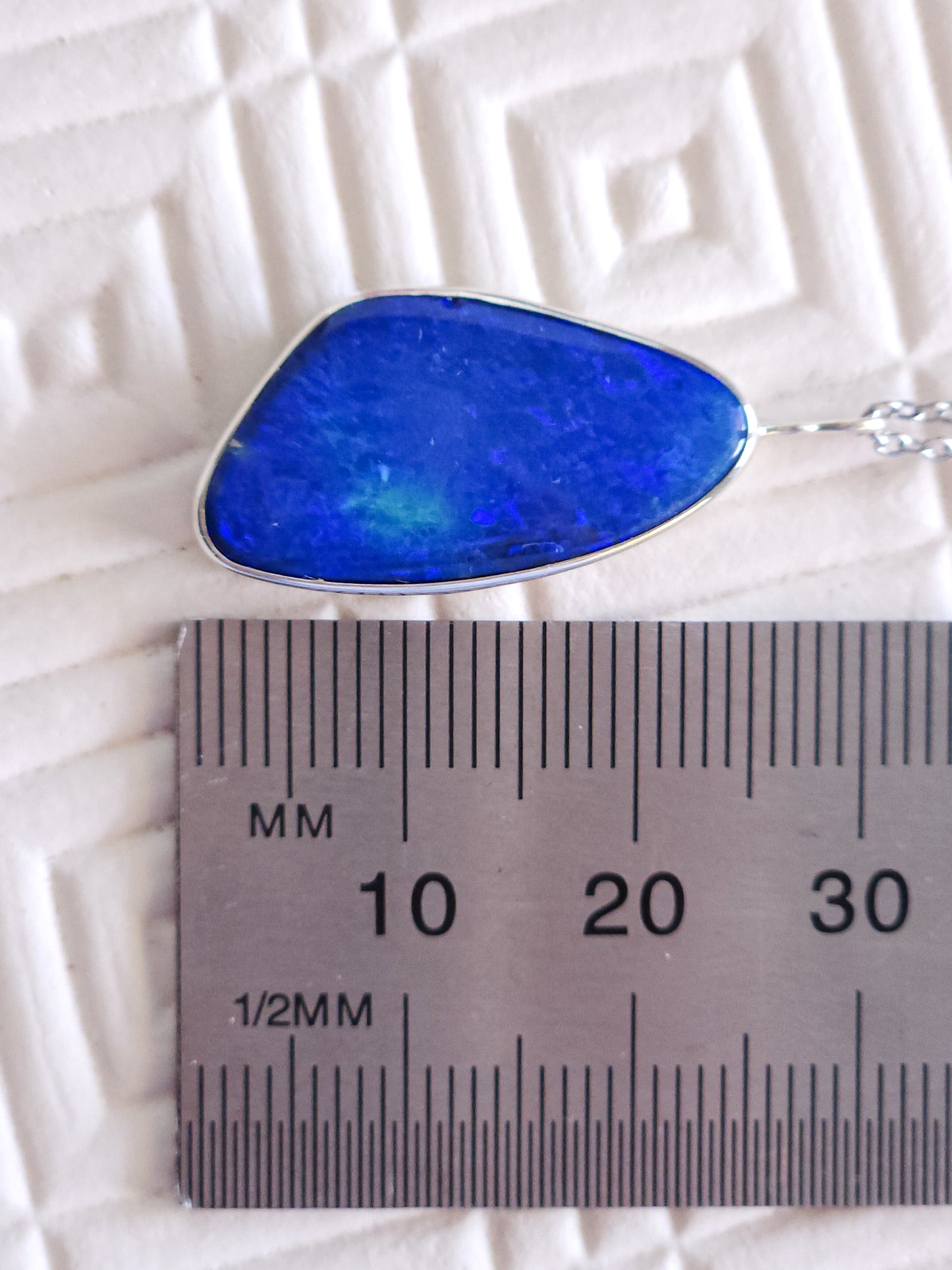 LIANA | Australian opal doublet necklace / Solid Silver/ Coober Pedy opal/ statement jewelry / minimalist jewelry