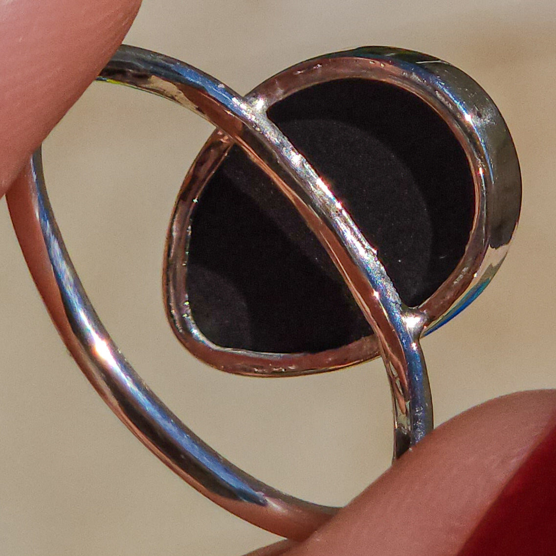 Coober Pedy opal ring / Size 8 / Australian Crystal opal doublet / Minimalist ring / dainty jewelry