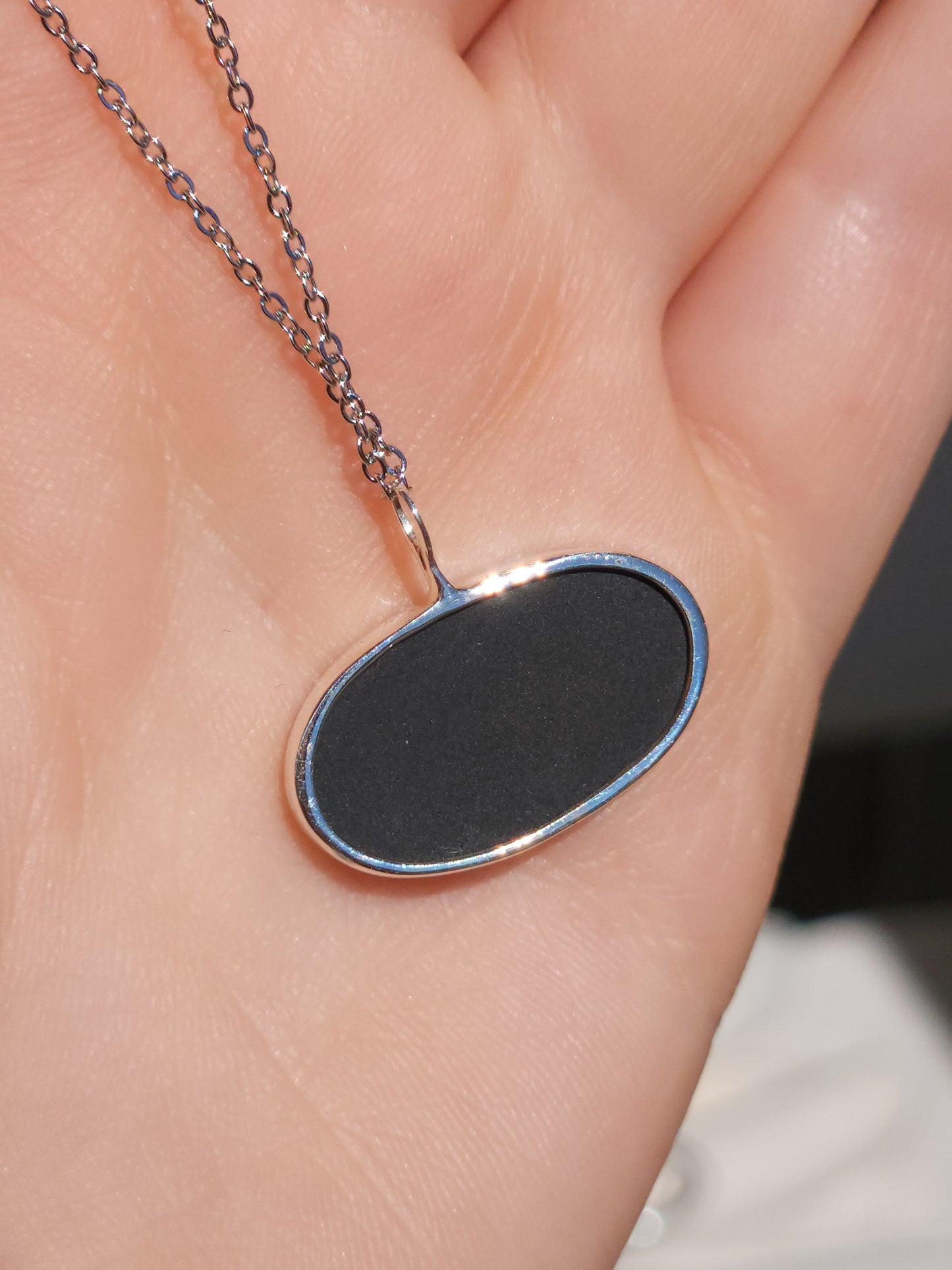 COASTAL | Australian opal doublet necklace / Solid Silver/ Coober Pedy opal/ statement jewelry / minimalist jewelry