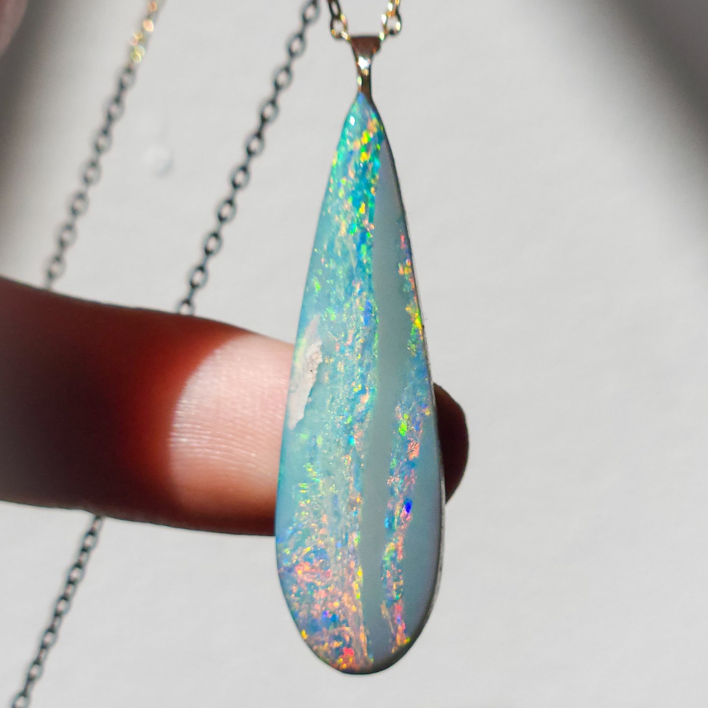 GOLD DROP | 14K Gold Coober Pedy opal necklace/ Australian opal pendant/ firey opal/ dark opal/ minimalist jewelry/ Pink opal