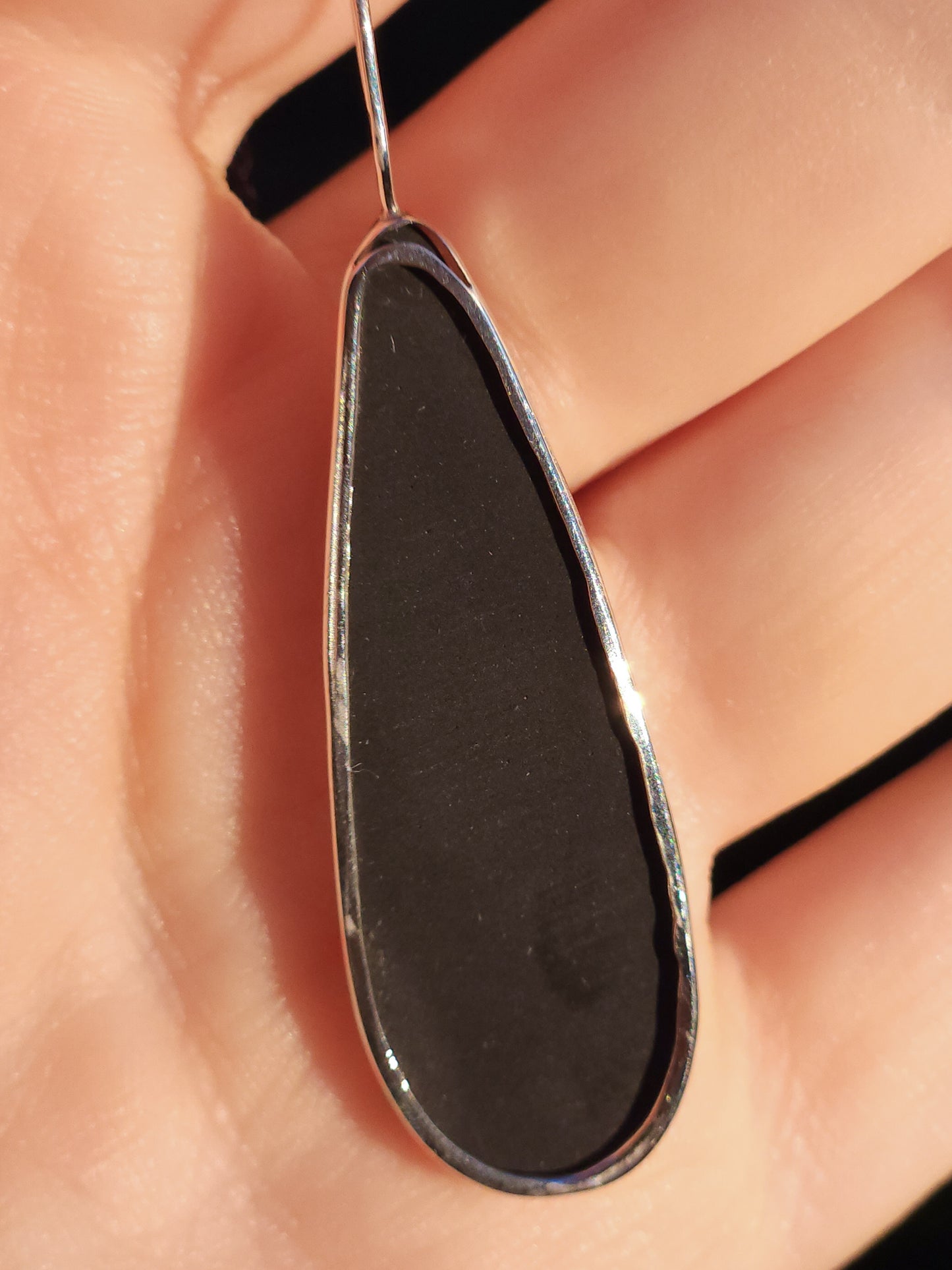 RAINDROP | Australian opal doublet necklace/ Coober Pedy opal/ Silver opal pendant/ statement jewelry