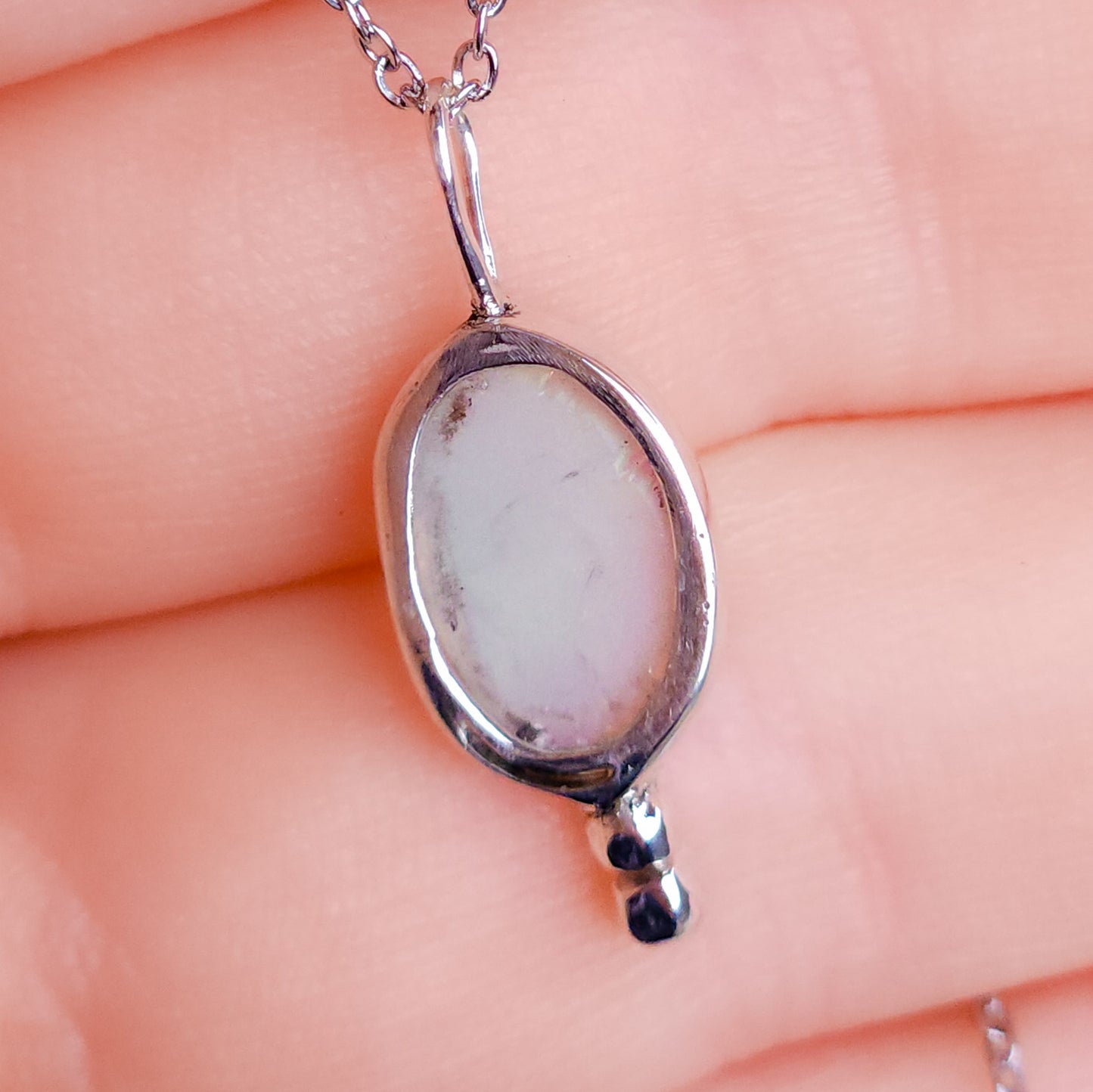 Solid Opal and Emerald Pendant / Australian Coober Pedy Opal/ solid crystal opal / Solid green opal / Emerald necklace
