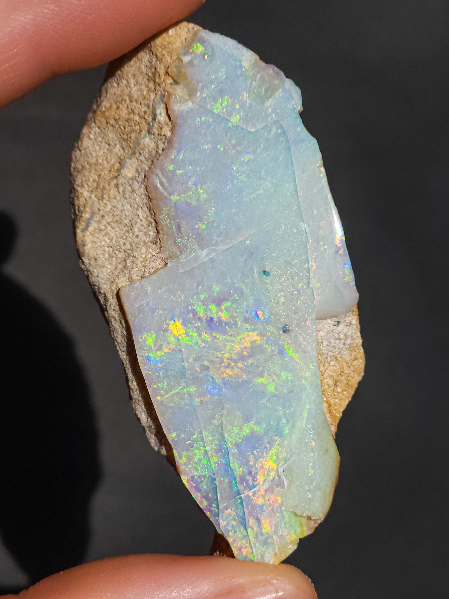 Rare Mintabie Opal Specimen 128 Carats, Polished Opal Specimen, Opal Collector