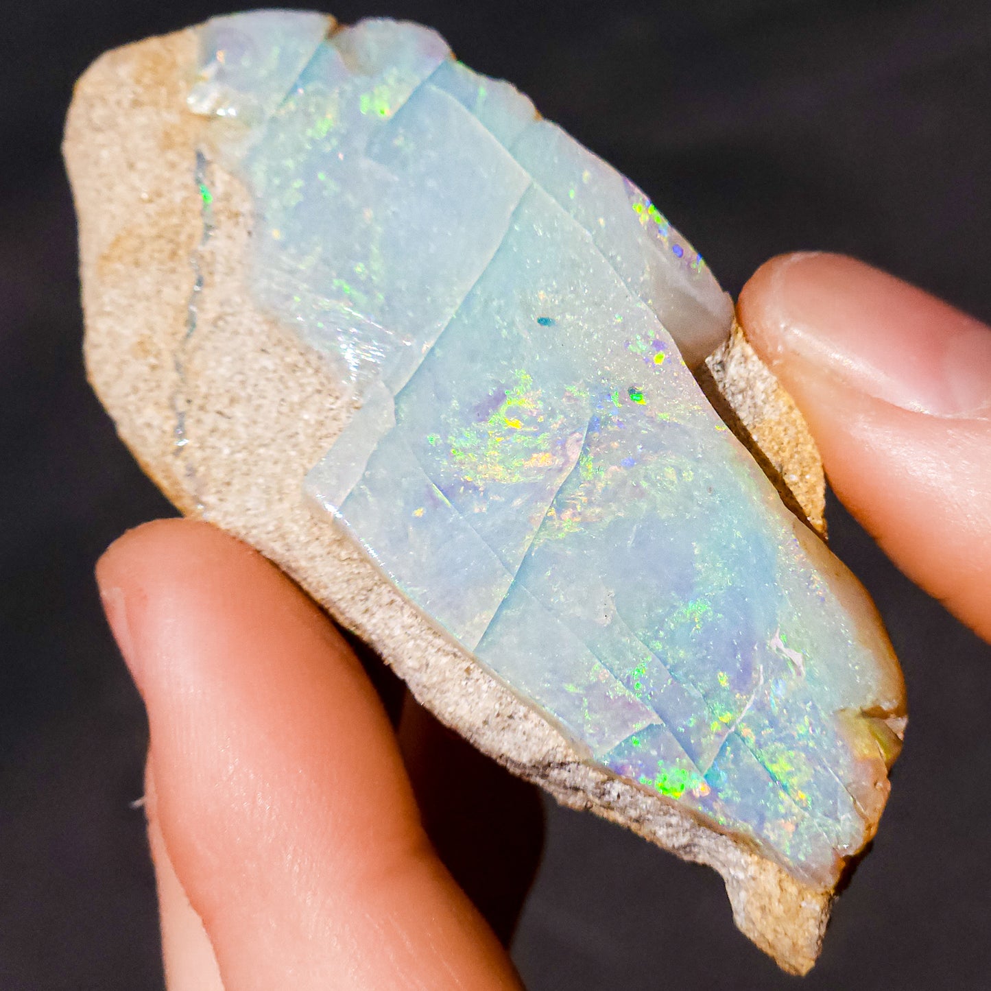 Rare Mintabie Opal Specimen 128 Carats, Polished Opal Specimen, Opal Collector