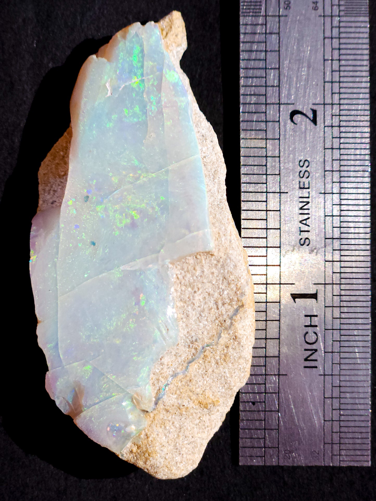 Rare Mintabie Opal Specimen 128 Carats, Polished Opal Specimen, Opal Collector