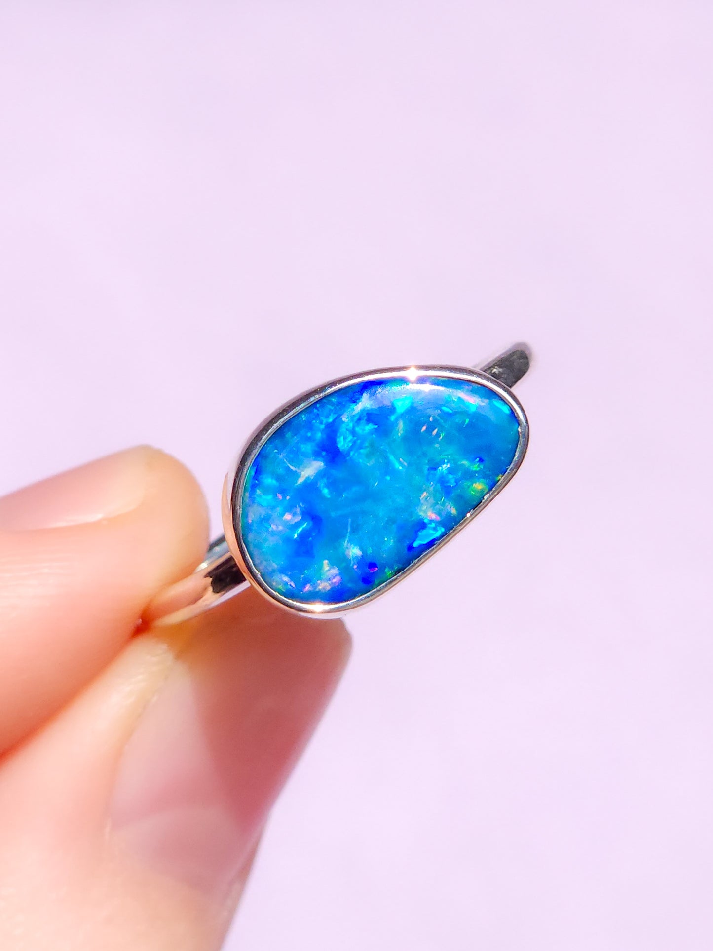 Australian opal doublet ring / Choose your Size / Coober Pedy Opal / Statement ring / Fine Jewelry / opál ékszer