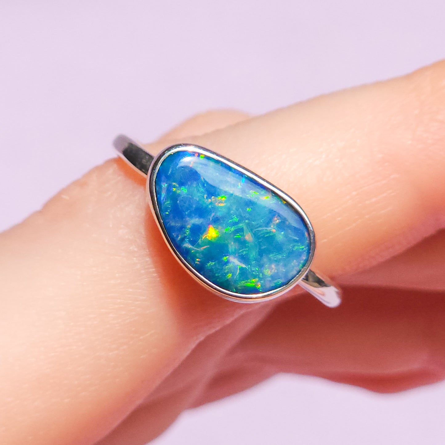 Australian opal doublet ring / Choose your Size / Coober Pedy Opal / Statement ring / Fine Jewelry / opál ékszer