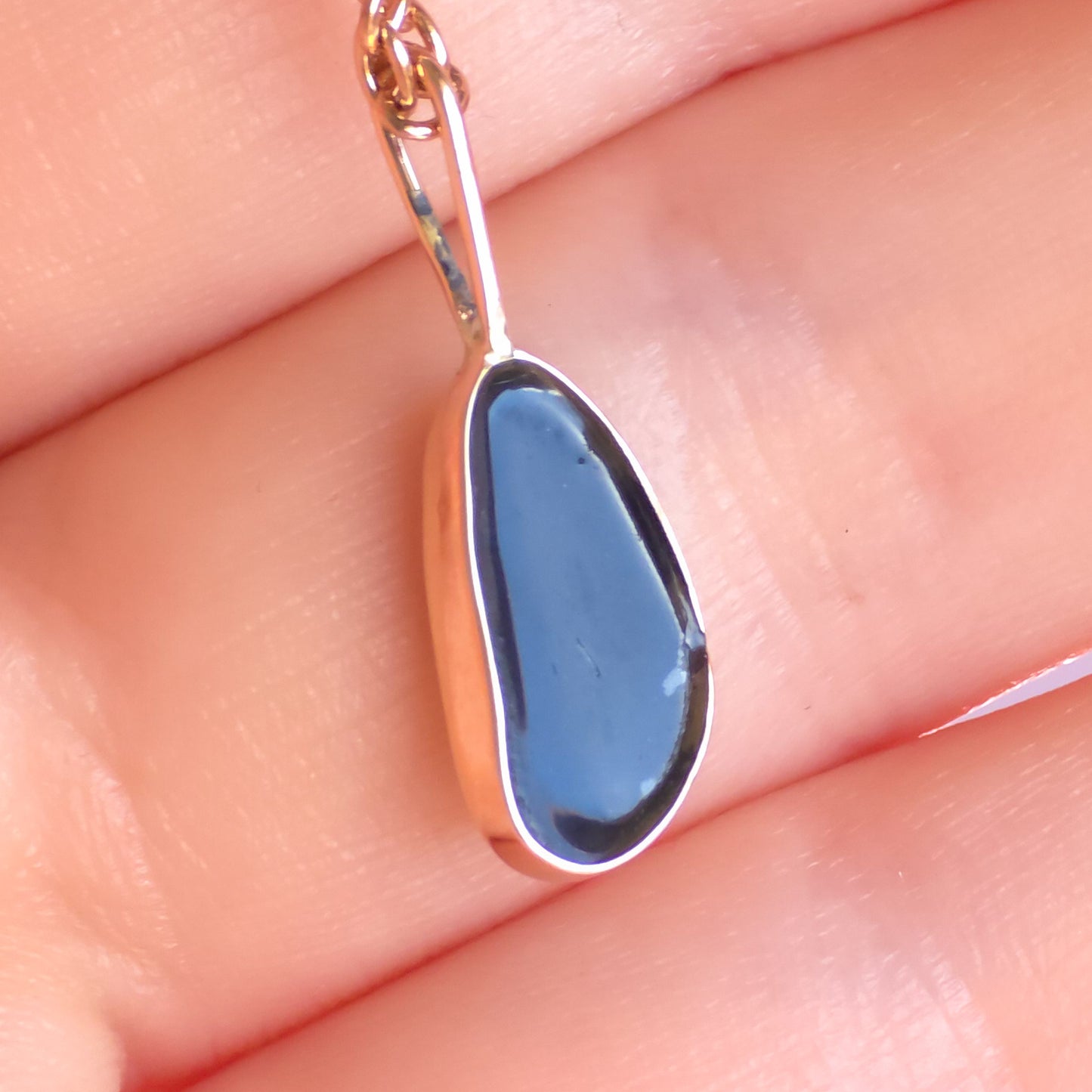 ROSE | 14K Rose Gold opal pendant / Australian opal / Coober Pedy opal / minimalist jewelry/ rainbow opal / Rose gold necklace