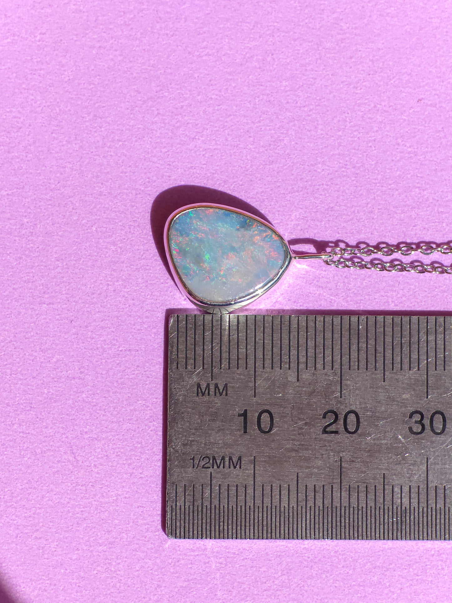 ROSÉ | Pink Australian Opal Doublet Pendant / Coober Pedy opal necklace / minimal jewelry / pink opal