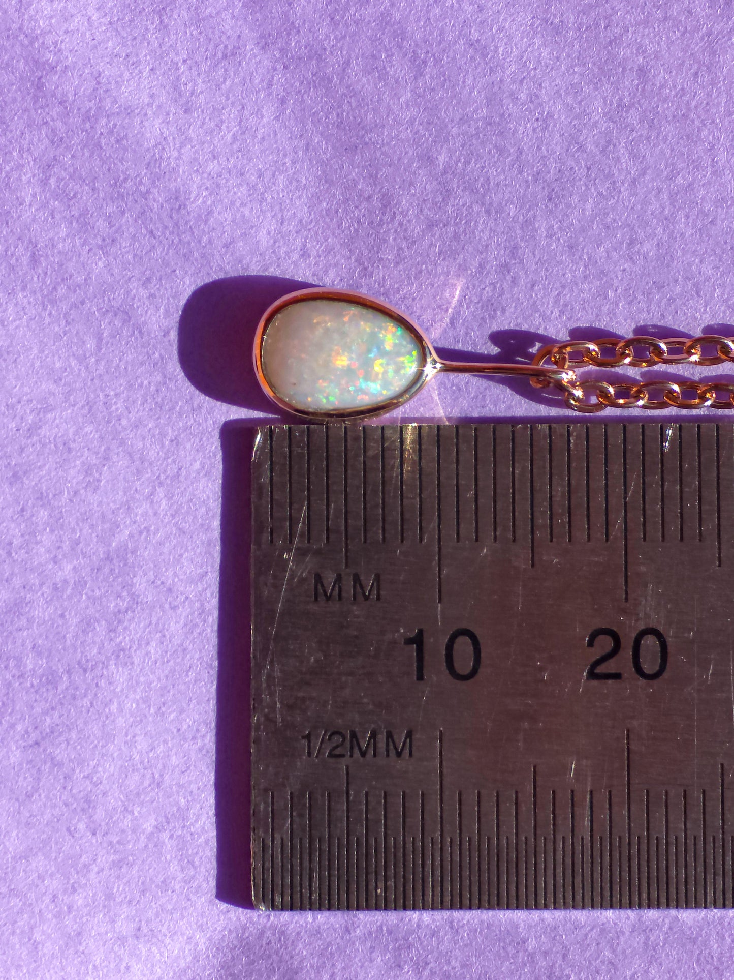 MARIGOLD | 14K Rose Gold Solid Coober Pedy Opal pendant / Australian opal necklace / pink solid opal / charm pendant