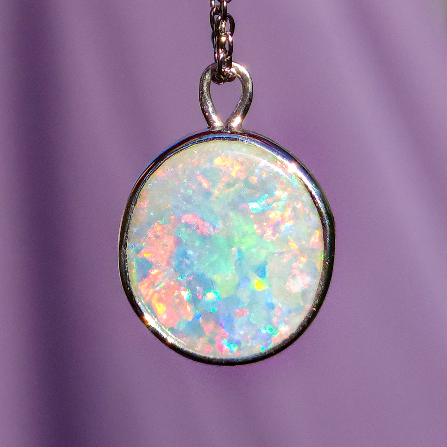 LUMINOUS | Coober Pedy opal doublet pendant / minimalist jewelry / Australian opal / crystal opal necklace