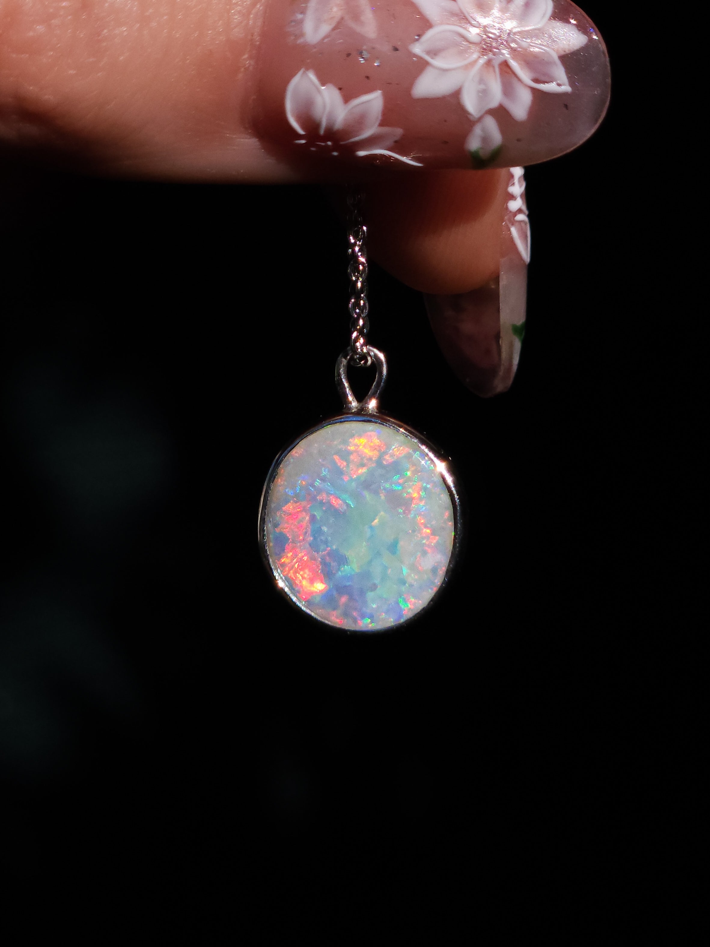 LUMINOUS | Coober Pedy opal doublet pendant / minimalist jewelry / Australian opal / crystal opal necklace