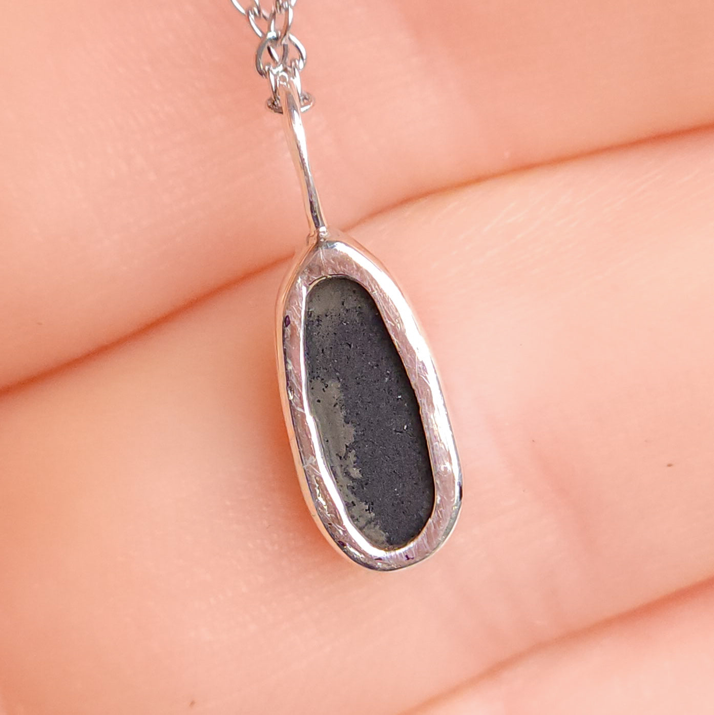 SEA GOLD | Australian opal doublet pendant / Silver Opal necklace/ Coober Pedy opal/ minimalist jewelry / dainty charm / flashy green opal