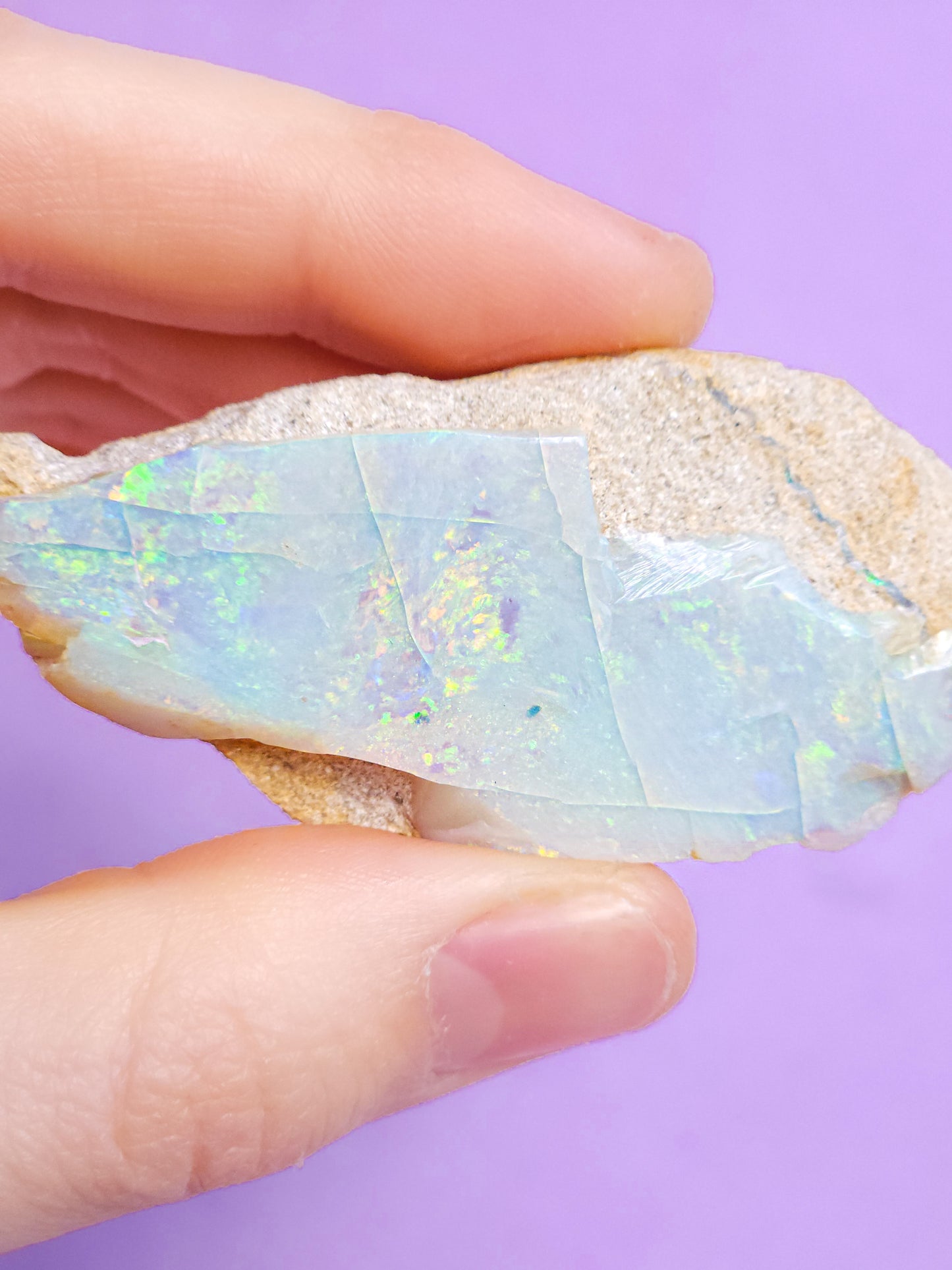 Rare Mintabie Opal Specimen 128 Carats, Polished Opal Specimen, Opal Collector