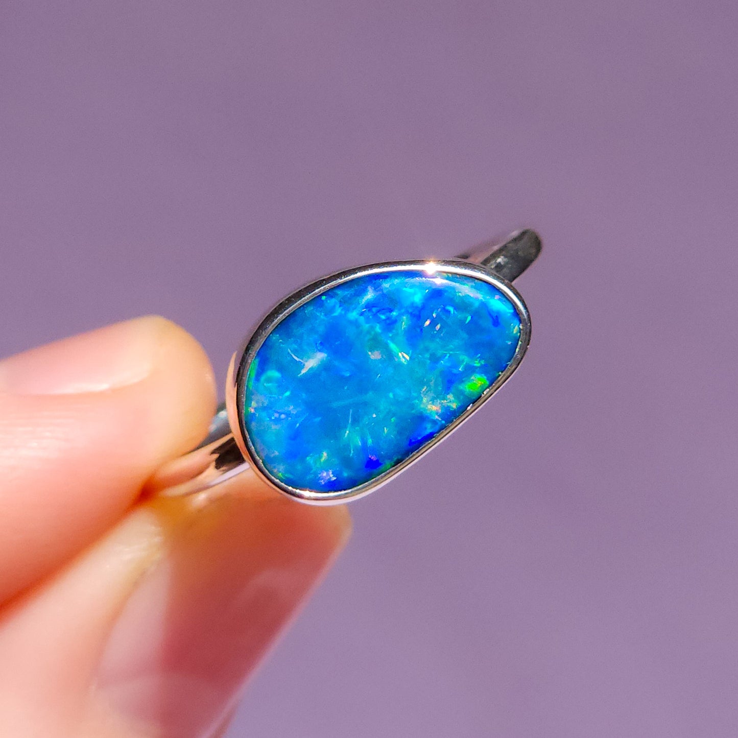 Australian opal doublet ring / Choose your Size / Coober Pedy Opal / Statement ring / Fine Jewelry / opál ékszer