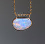 PRAIRIE | 14K Gold Solid Coober Pedy Opal pendant / Australian opal necklace / solid rainbow opal / pink solid opal / charm pendant