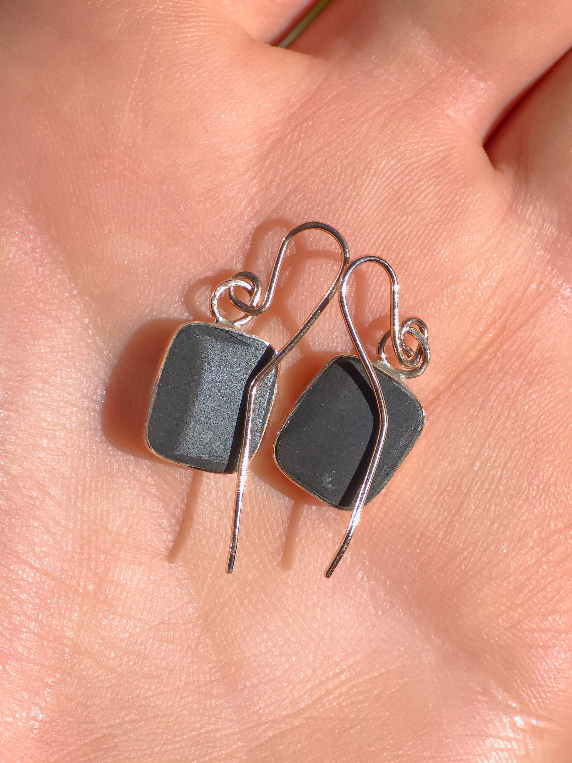 14K Rose Gold Australian Opal doublet earrings / Shepherd's hooks / solid gold / Dainty charms