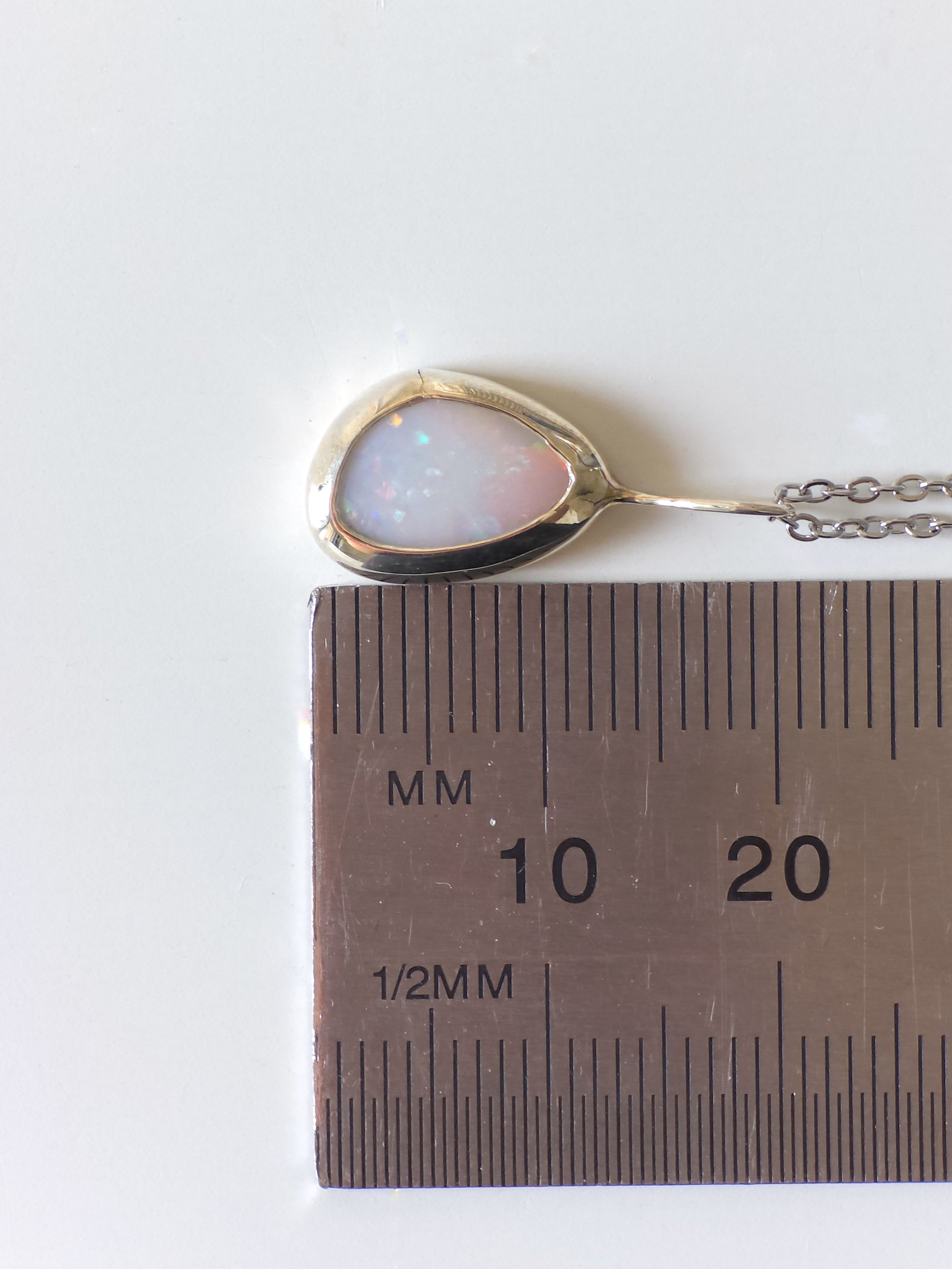 LILY | Solid Coober Pedy Opal pendant / Australian opal necklace / solid white opal