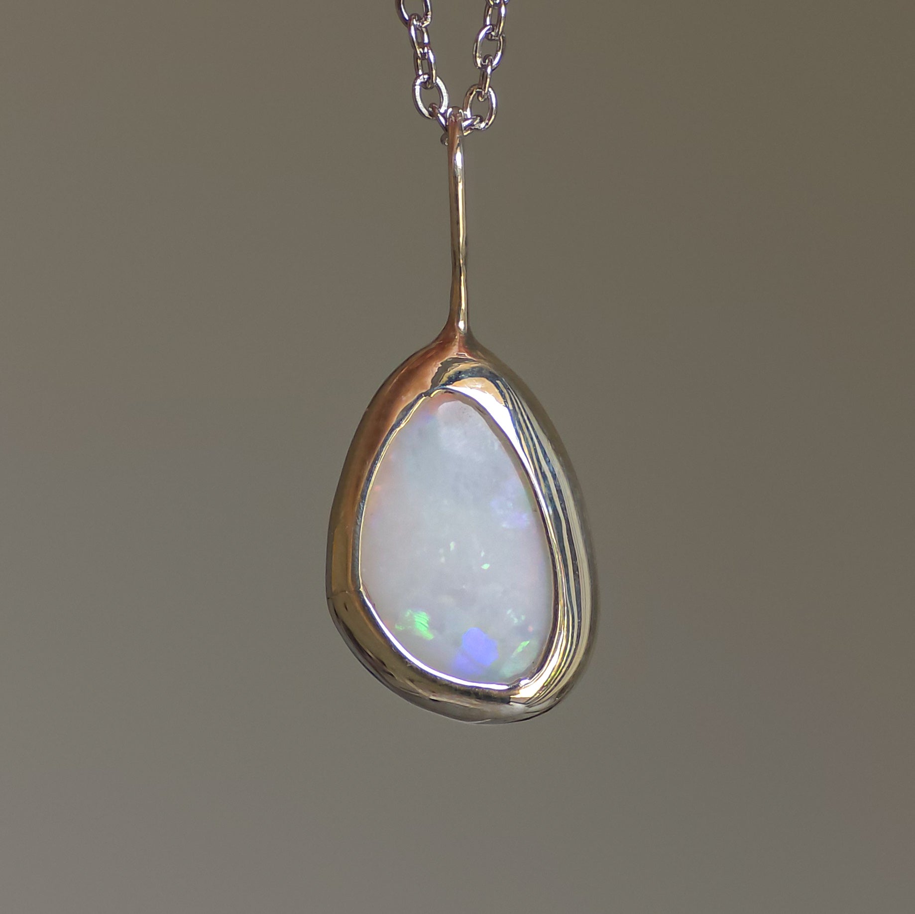 LILY | Solid Coober Pedy Opal pendant / Australian opal necklace / solid white opal