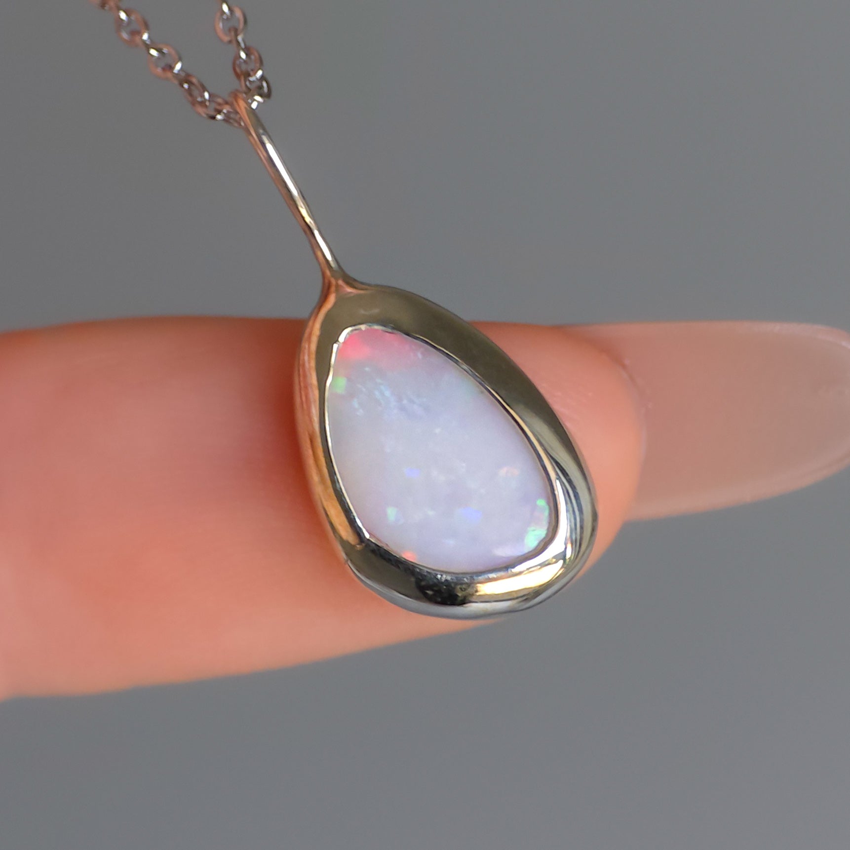 LILY | Solid Coober Pedy Opal pendant / Australian opal necklace / solid white opal