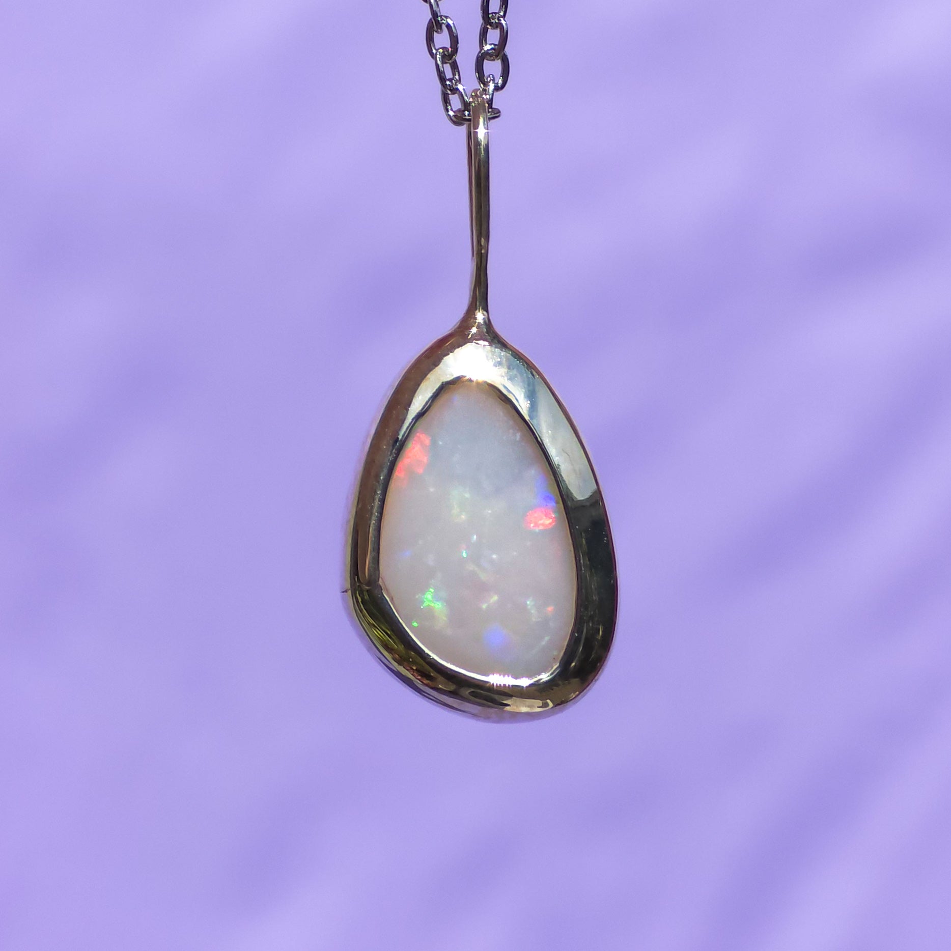 LILY | Solid Coober Pedy Opal pendant / Australian opal necklace / solid white opal