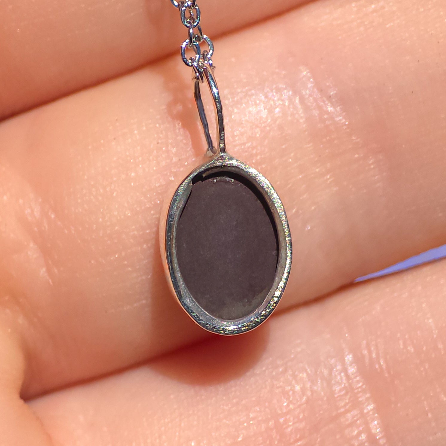 FLORA | Mintabie opal doublet pendant / 925 Silver / Australian opal necklace