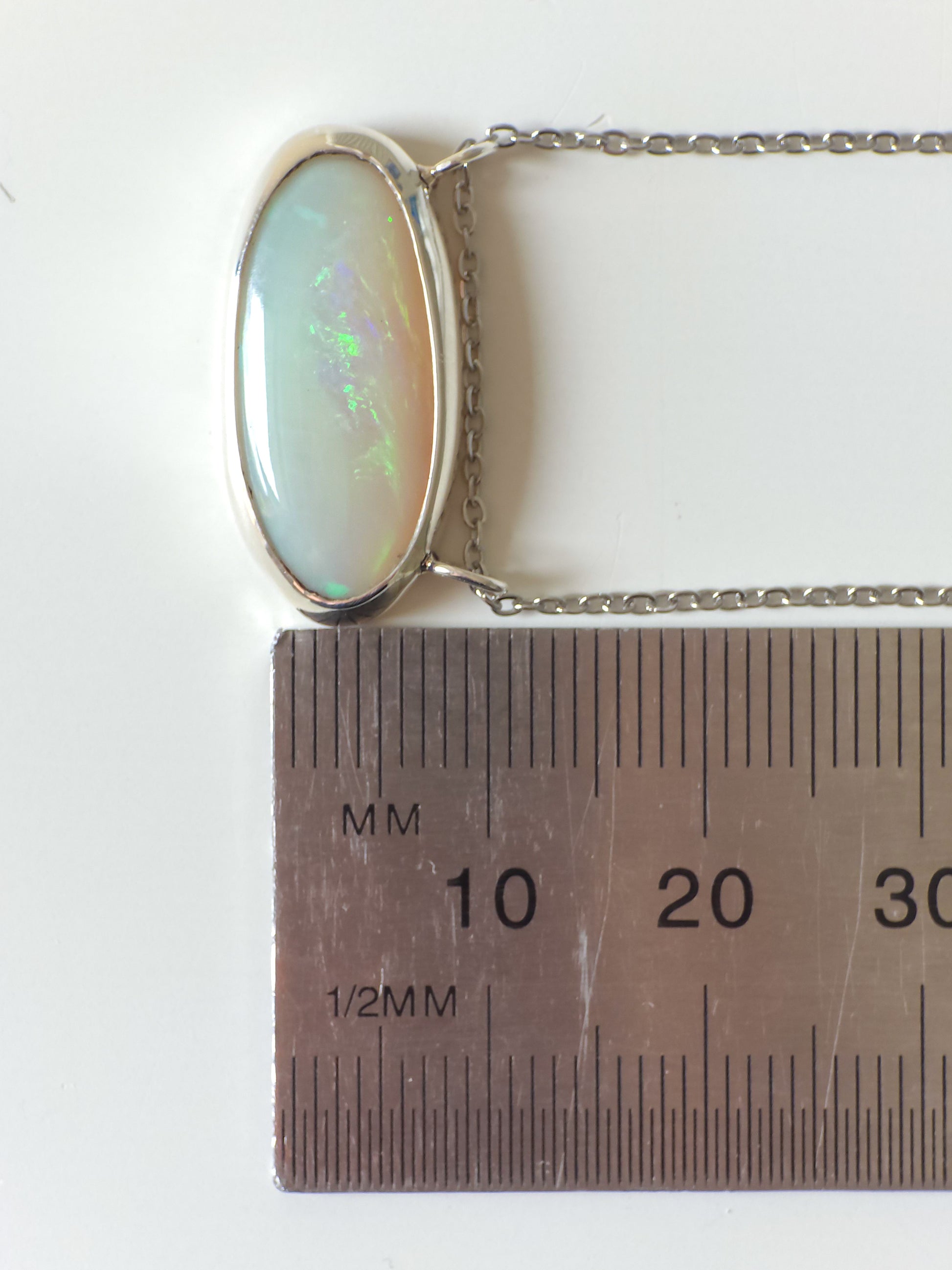 PEARL | Solid Coober Pedy Opal pendant / Australian opal necklace / solid white opal