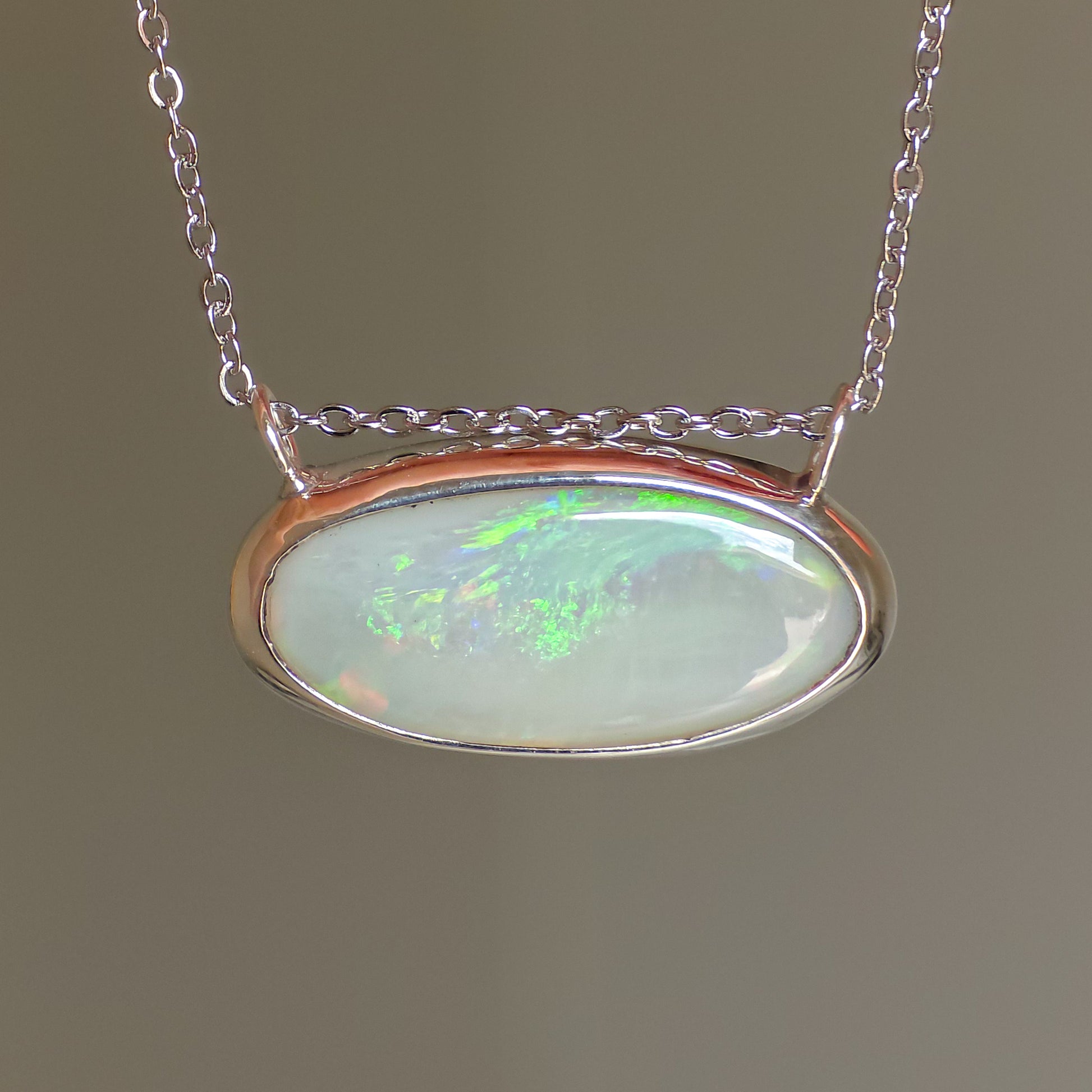 PEARL | Solid Coober Pedy Opal pendant / Australian opal necklace / solid white opal