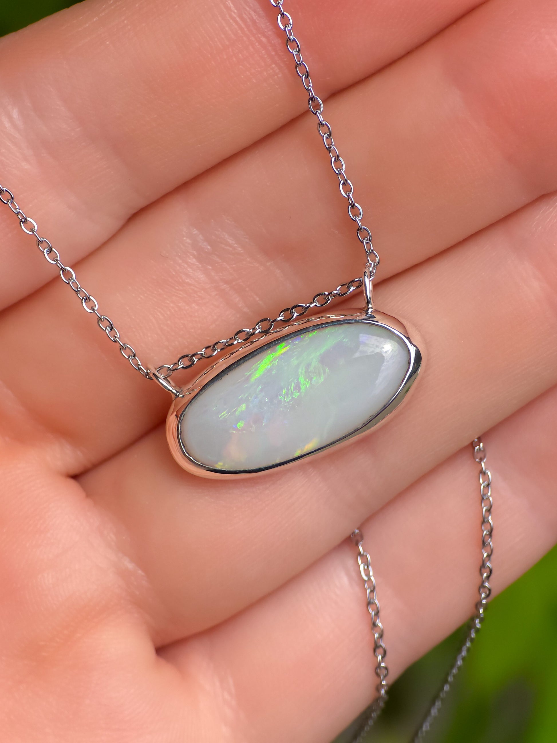 PEARL | Solid Coober Pedy Opal pendant / Australian opal necklace / solid white opal