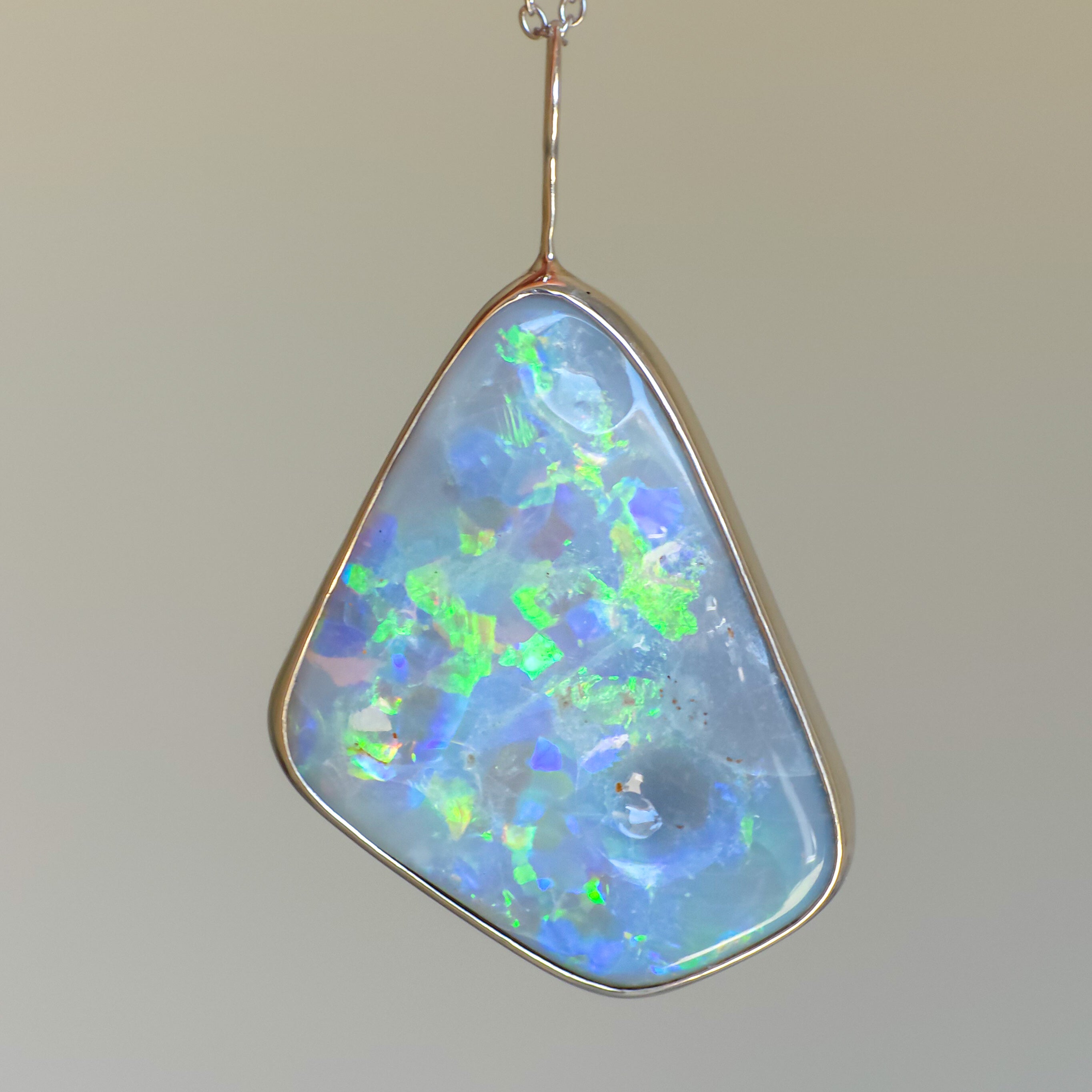 GALAXY | Australian opal doublet pendant / 925 Silver/ Coober Pedy/ statement pendant