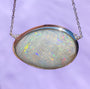 GIARDINO | Australian opal doublet pendant / Mintabie opal / 925 silver