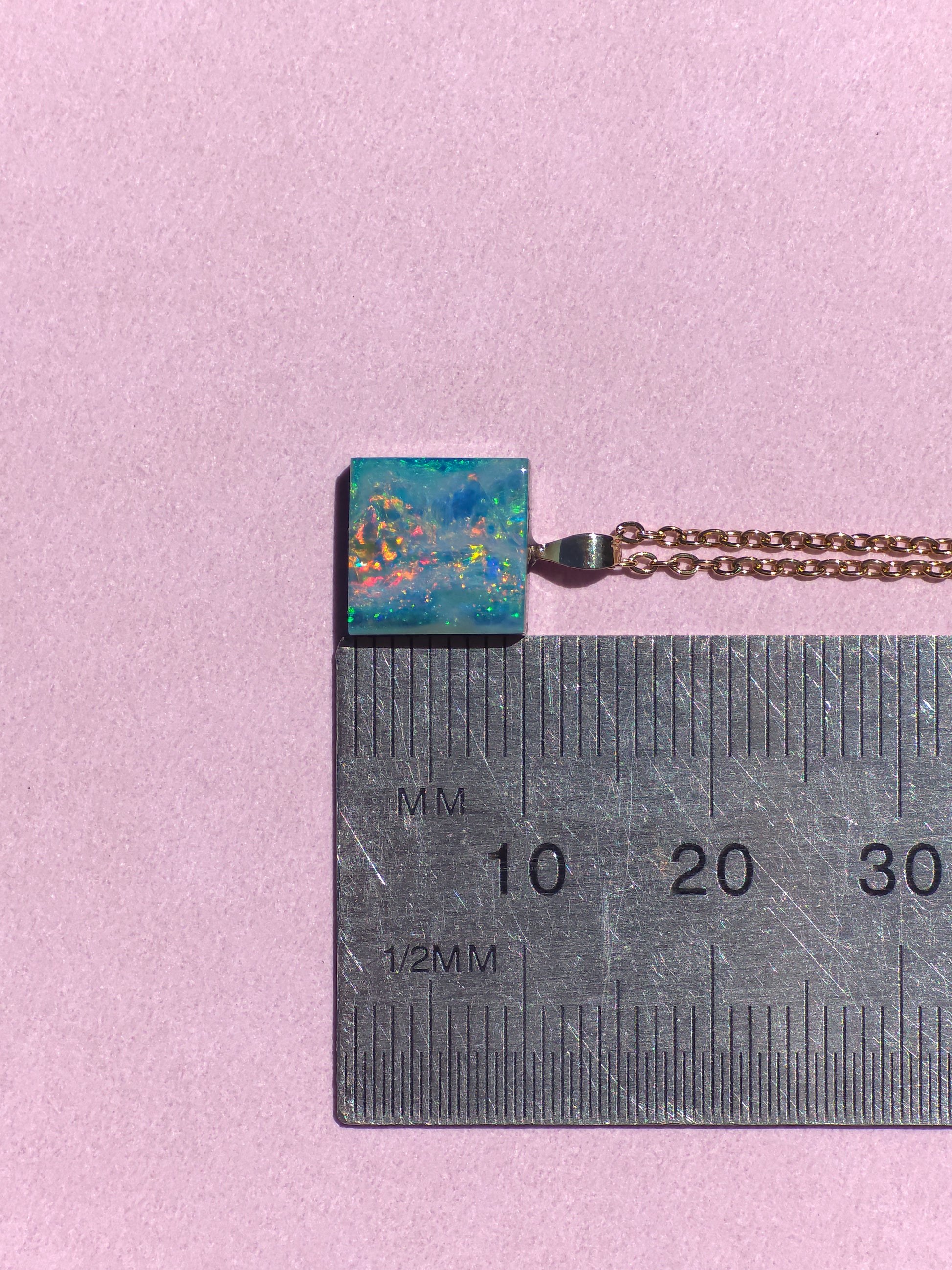 ELARA | 14K Gold Australian opal doublet/ Coober Pedy opal/ opal jewelry/ minimalist jewelry