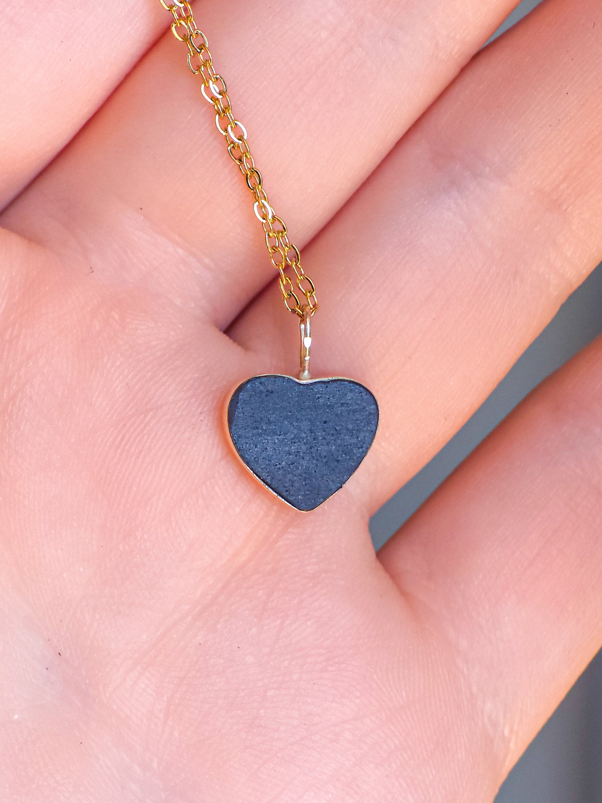 PRIMROSE | 14K Gold Coober Pedy Opal Heart Necklace / Minimalist Opal Doublet Pendant