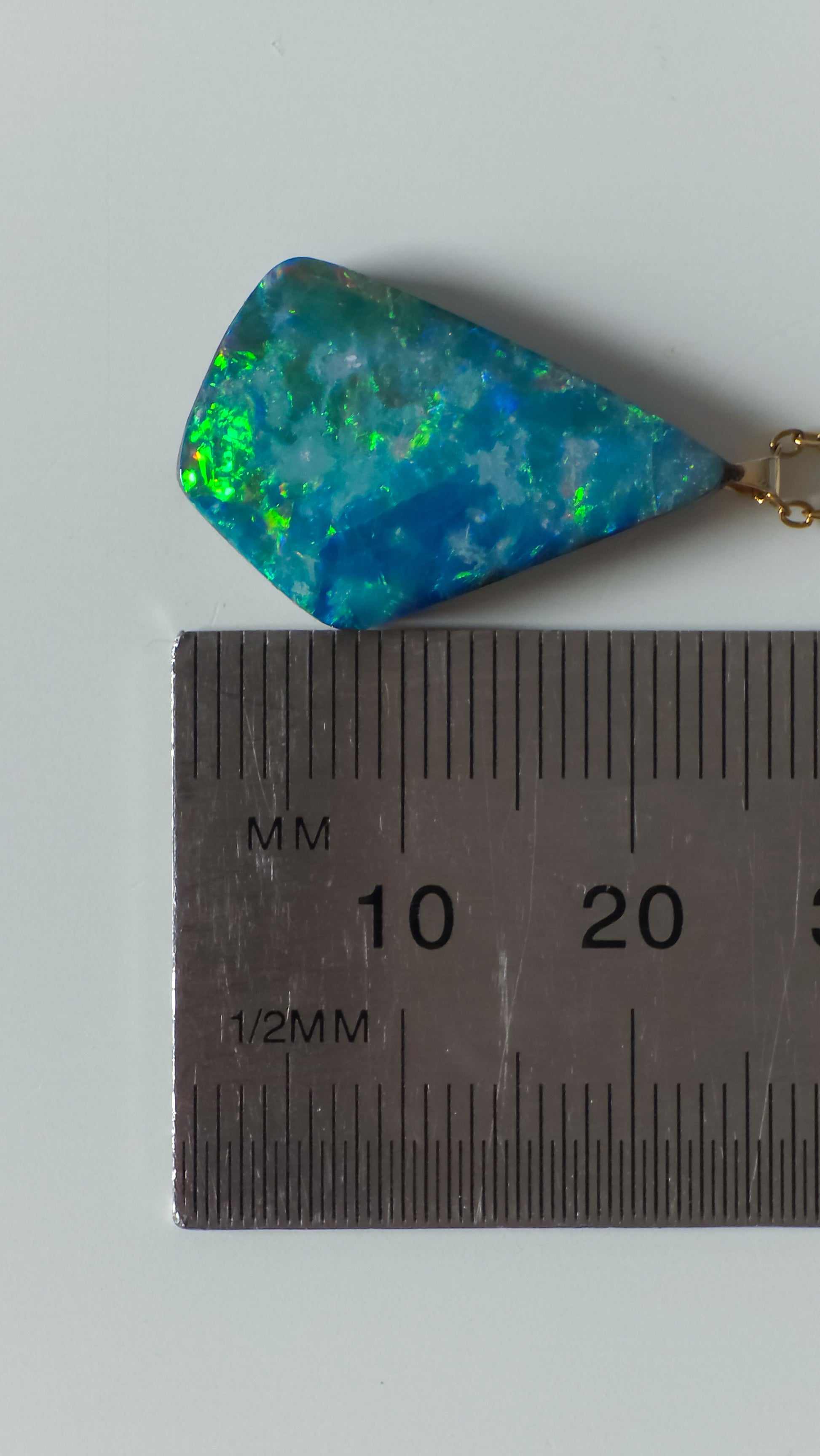 FOREST | Coober Pedy Opal Necklace, 14K Gold Bail, Australian Opal Doublet