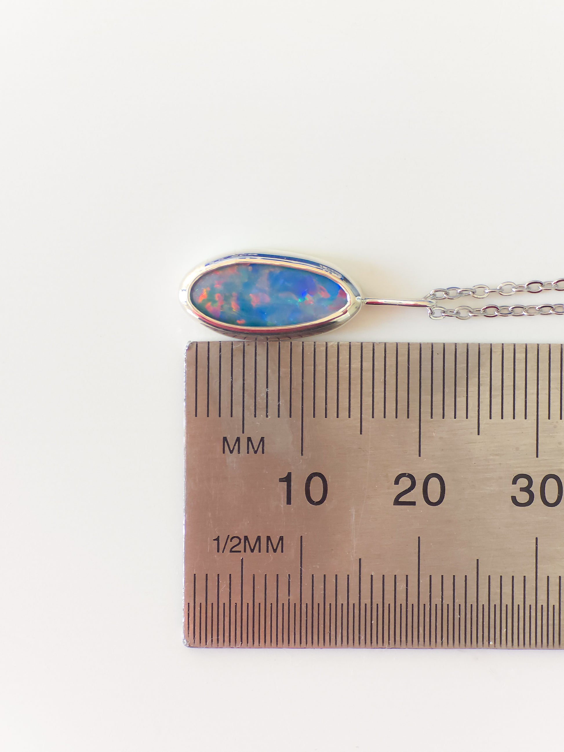 MINA | Australian Coober Pedy Opal Doublet Pendant / 925 Silver