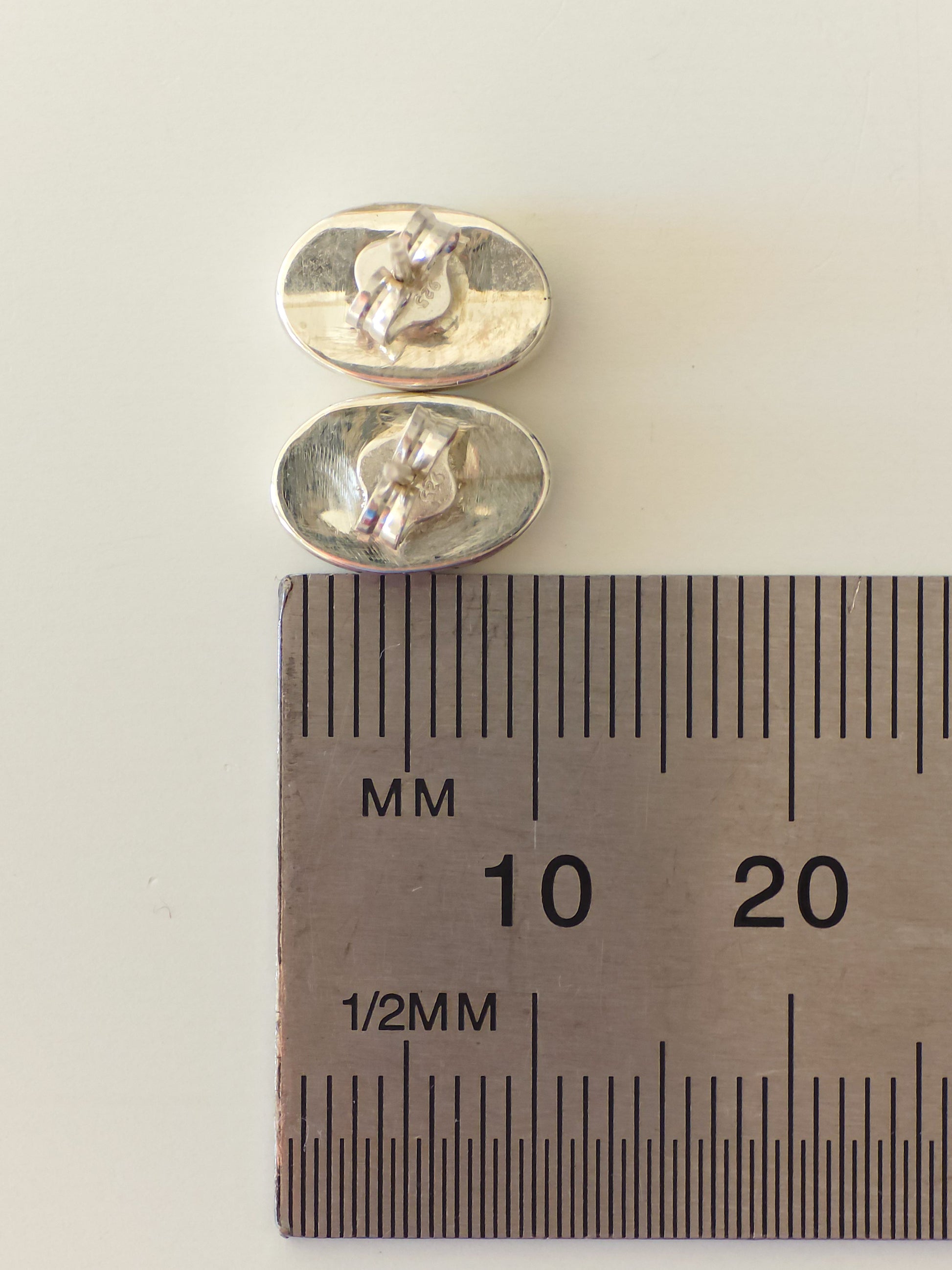 WILLOW | Australian Opal Doublet Earrings, Silver Coober Pedy Opal Studs