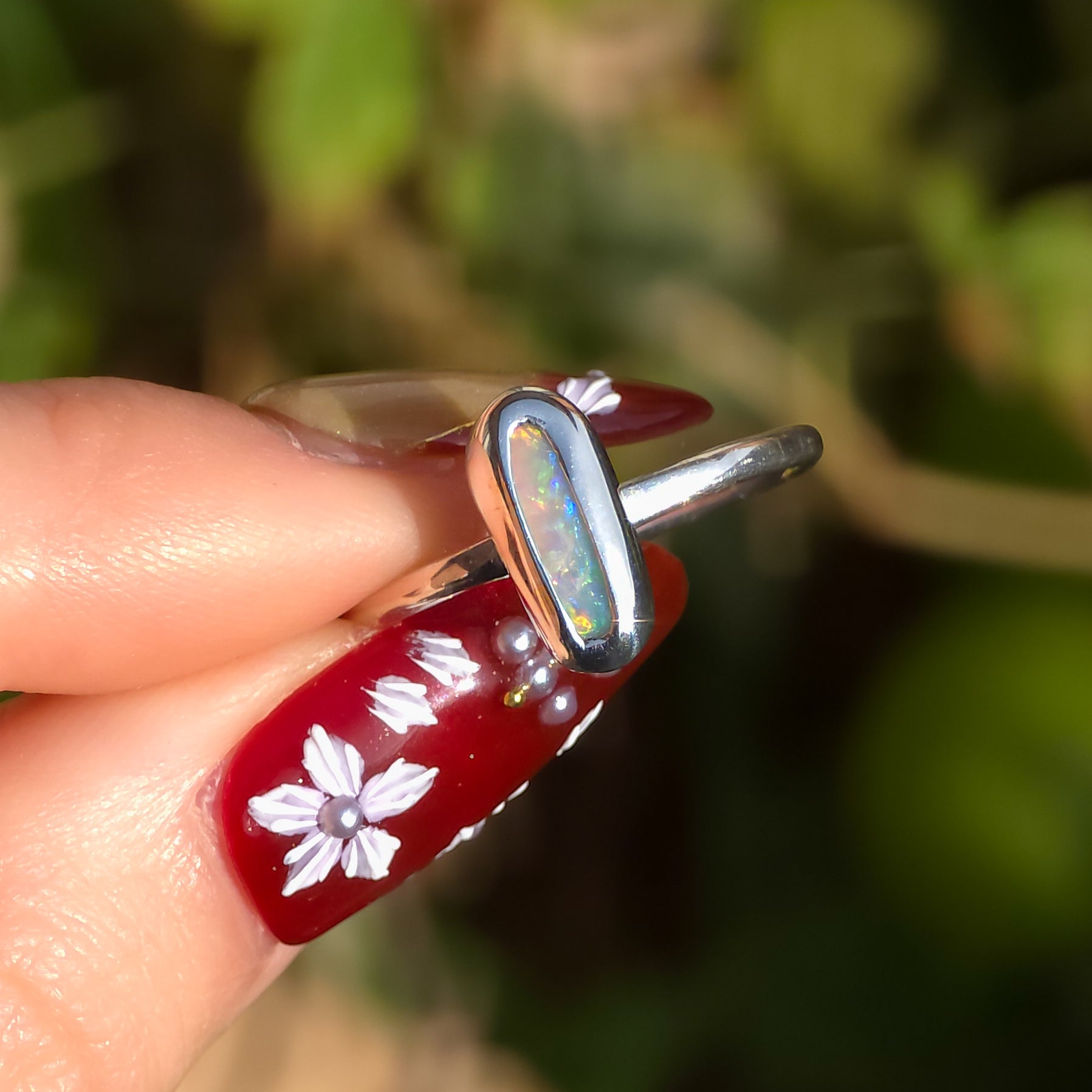 CLEMENTINE | Solid Australian Opal Ring, FREE SIZING, Coober Pedy Opal, 0.95cts
