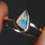 BLOOM | Solid Crystal Australian Opal Ring, FREE SIZING, Coober Pedy Opal, 0.65cts
