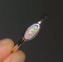 DOLCE | Solid Australian Opal Ring, Coober Pedy Grey Crystal Opal, 0.6 carats