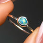 LUNAR | Australian Coober Pedy Opal Doublet Ring / 925 Silver