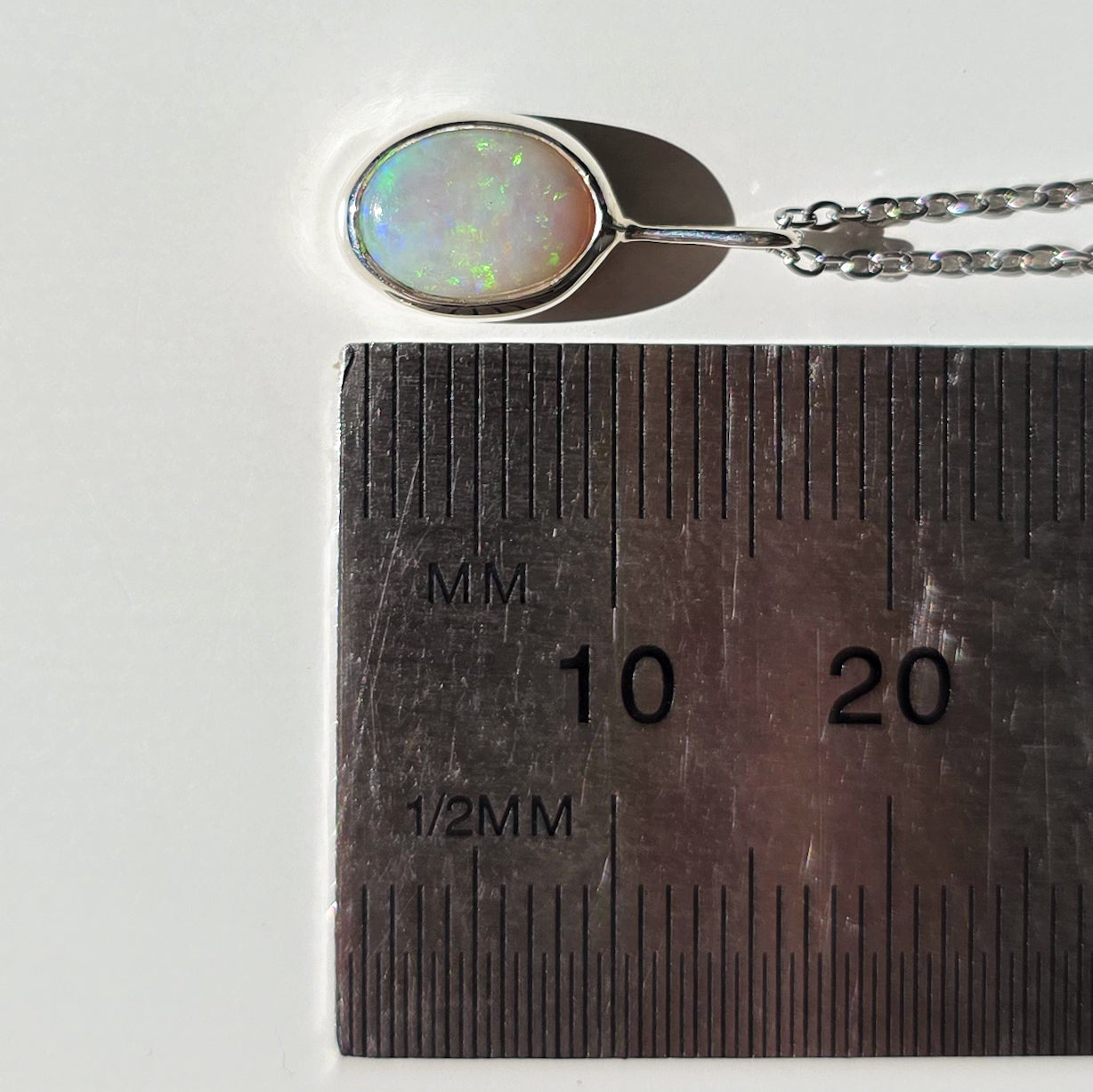 RADIANT | Solid Crystal Coober Pedy Opal Pendant, 925 Silver, Australian Opal, 1.4 carats