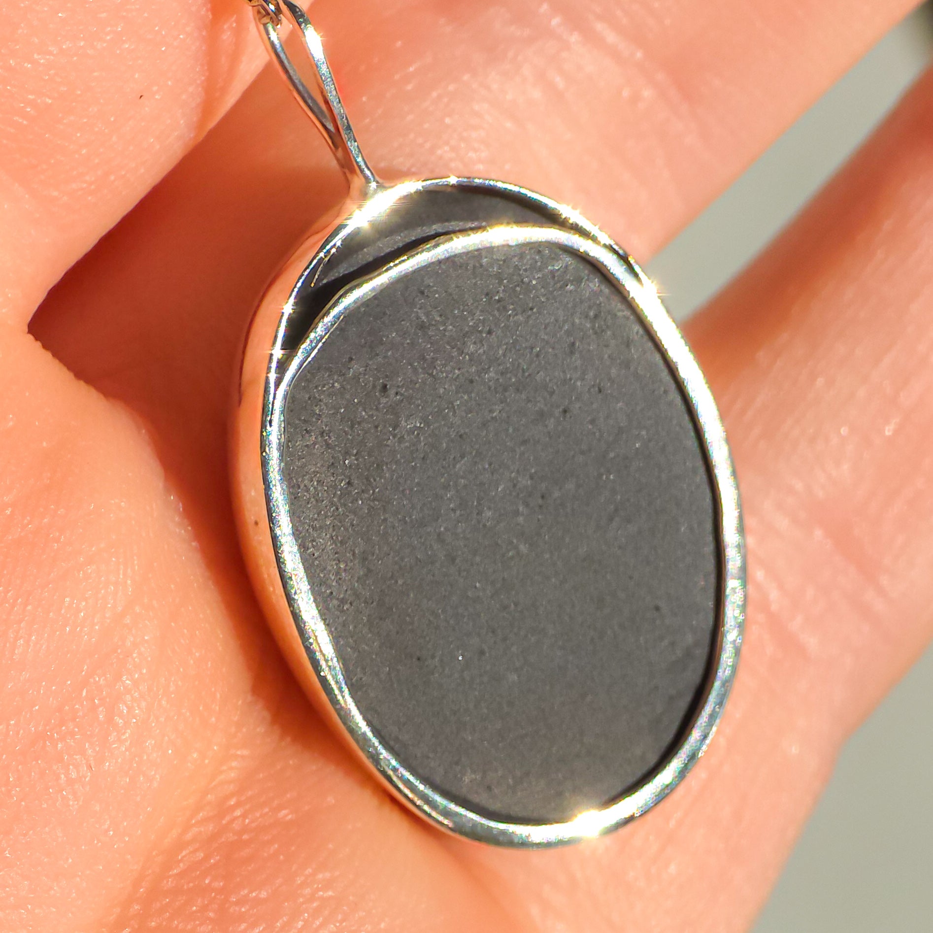SOFIA | Coober Pedy Opal Doublet Pendant, Australian Opal Statement Necklace, 925 Silver
