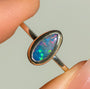 UME | Australian Opal Doublet Ring, Coober Pedy Opal, 925 Silver