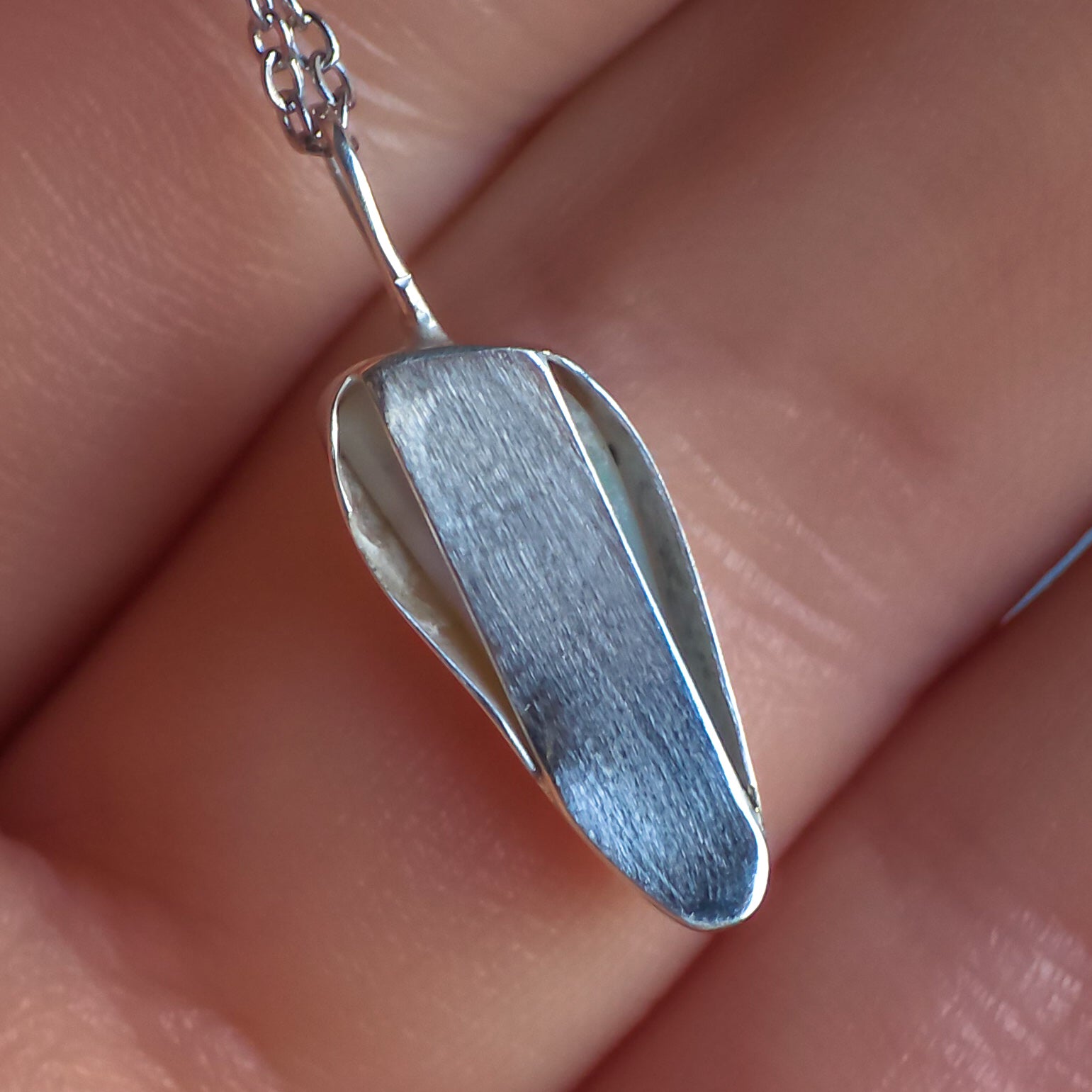 SAFFRON | Solid Coober Pedy Opal Pendant, Australian Opal Necklace, 925 Silver
