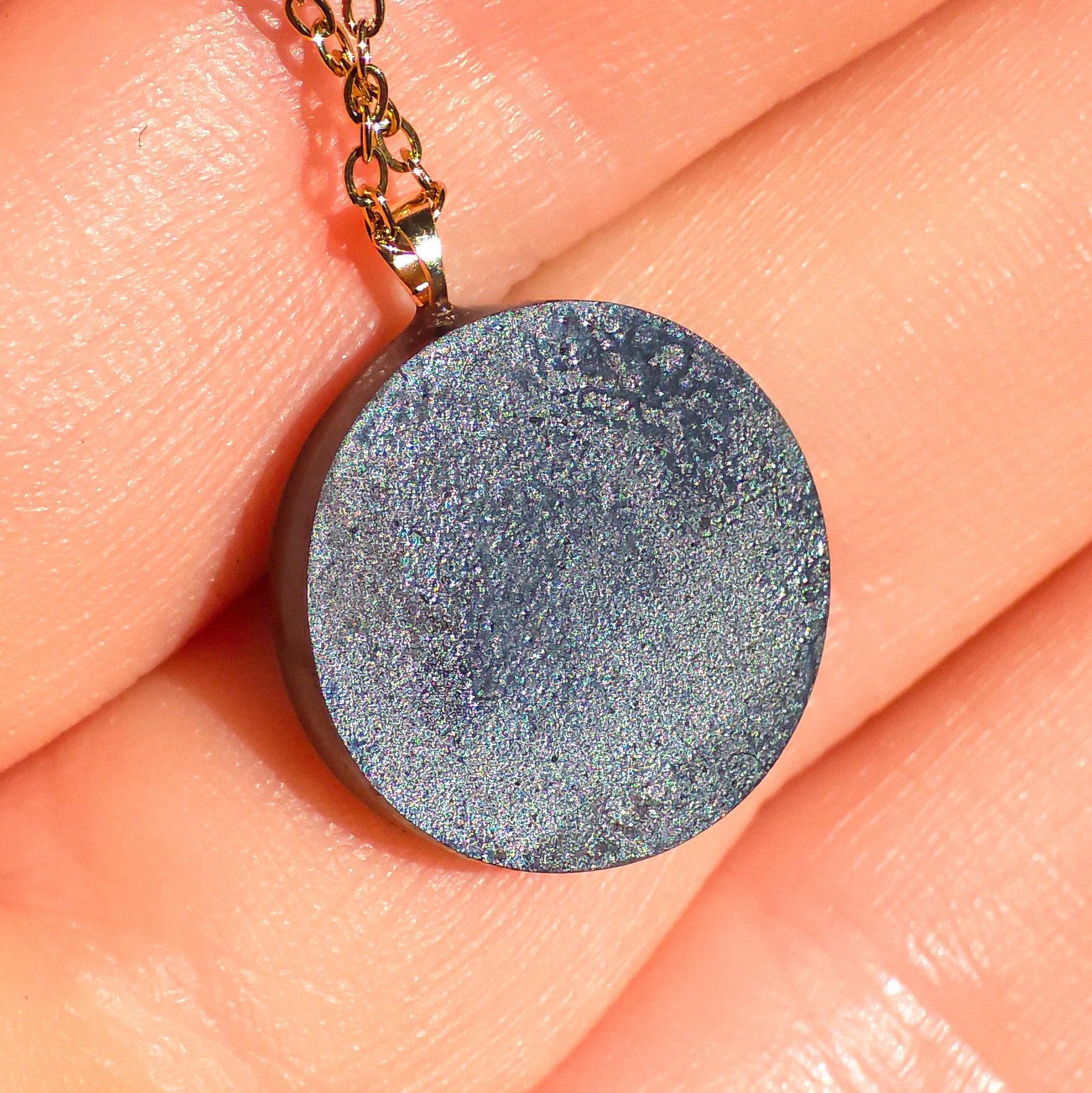 TURQUESA | 14K Gold Australian Opal Pendant, Coober Pedy Opal Doublet Necklace