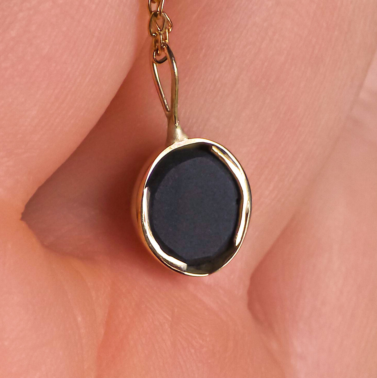 CARNATION | 14K Gold Coober Pedy Opal Doublet Pendant, Rare Red Australian Opal Statement Necklace