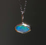 MERVEILLE | Solid Crystal Coober Pedy Opal Pendant, Australian Opal Necklace, 925 Silver, 0.85 carats