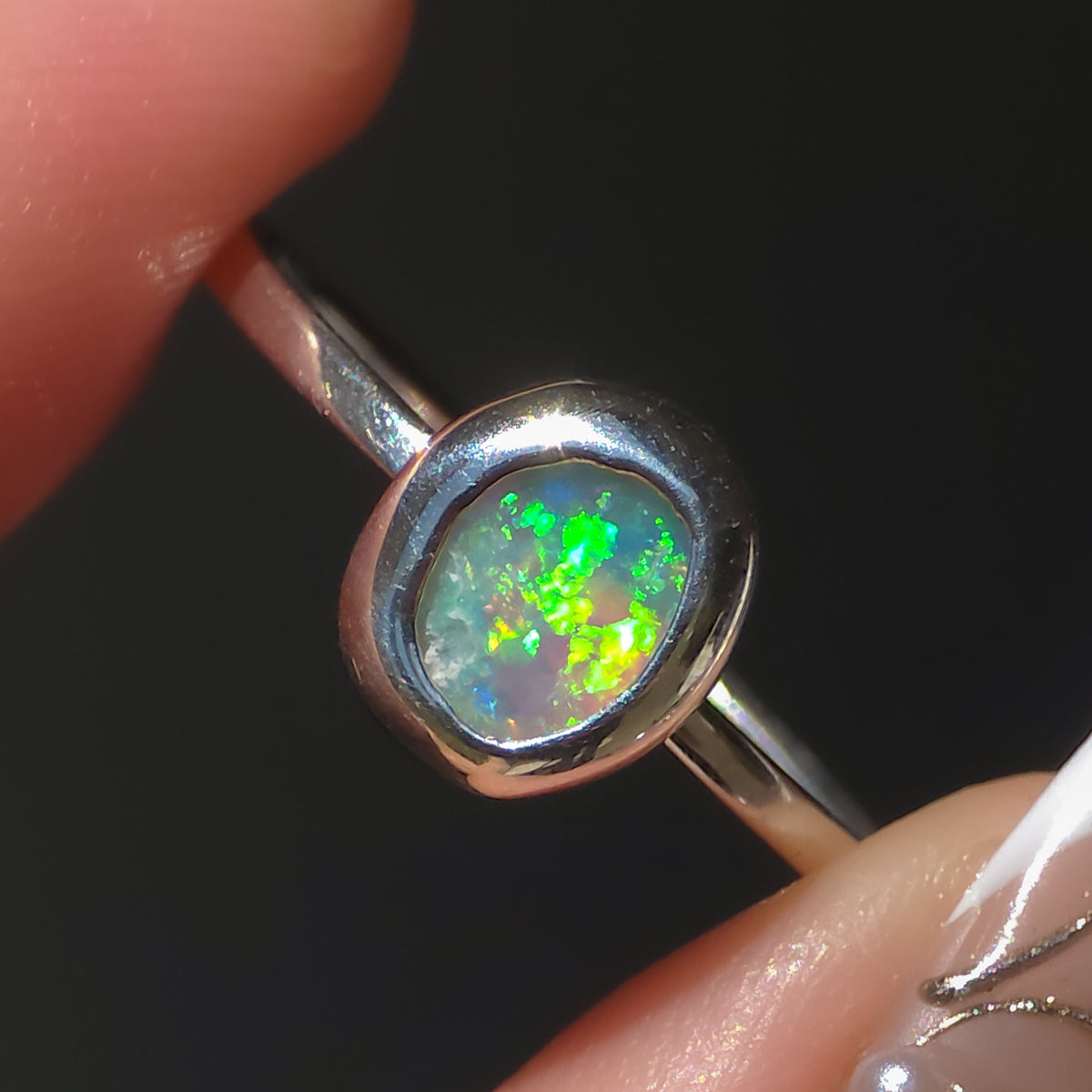 MARIGOLD | Solid Australian Coober Pedy Opal ring, Free Sizing, 925 Silver