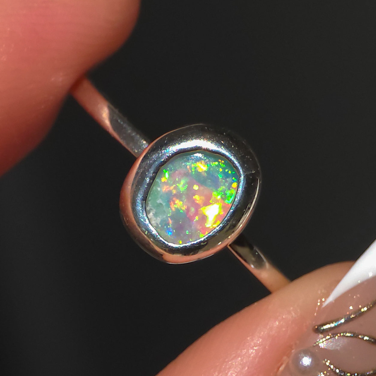 MARIGOLD | Solid Australian Coober Pedy Opal ring, Free Sizing, 925 Silver